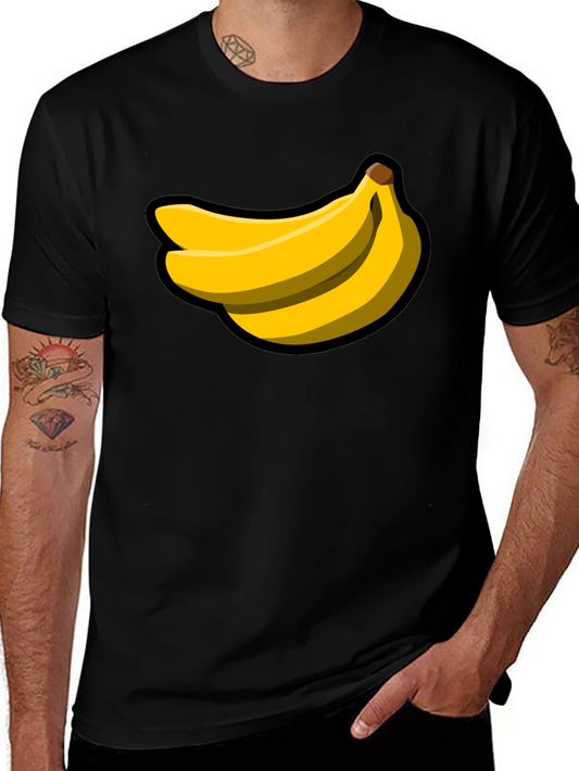 Banana Graphic Black T-Shirt - Fruit Lover Tee
