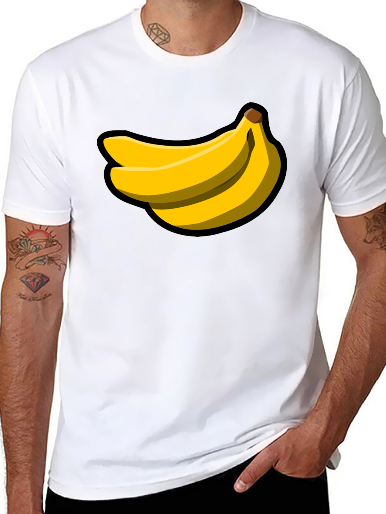 Banana Graphic Black T-Shirt - Fruit Lover Tee