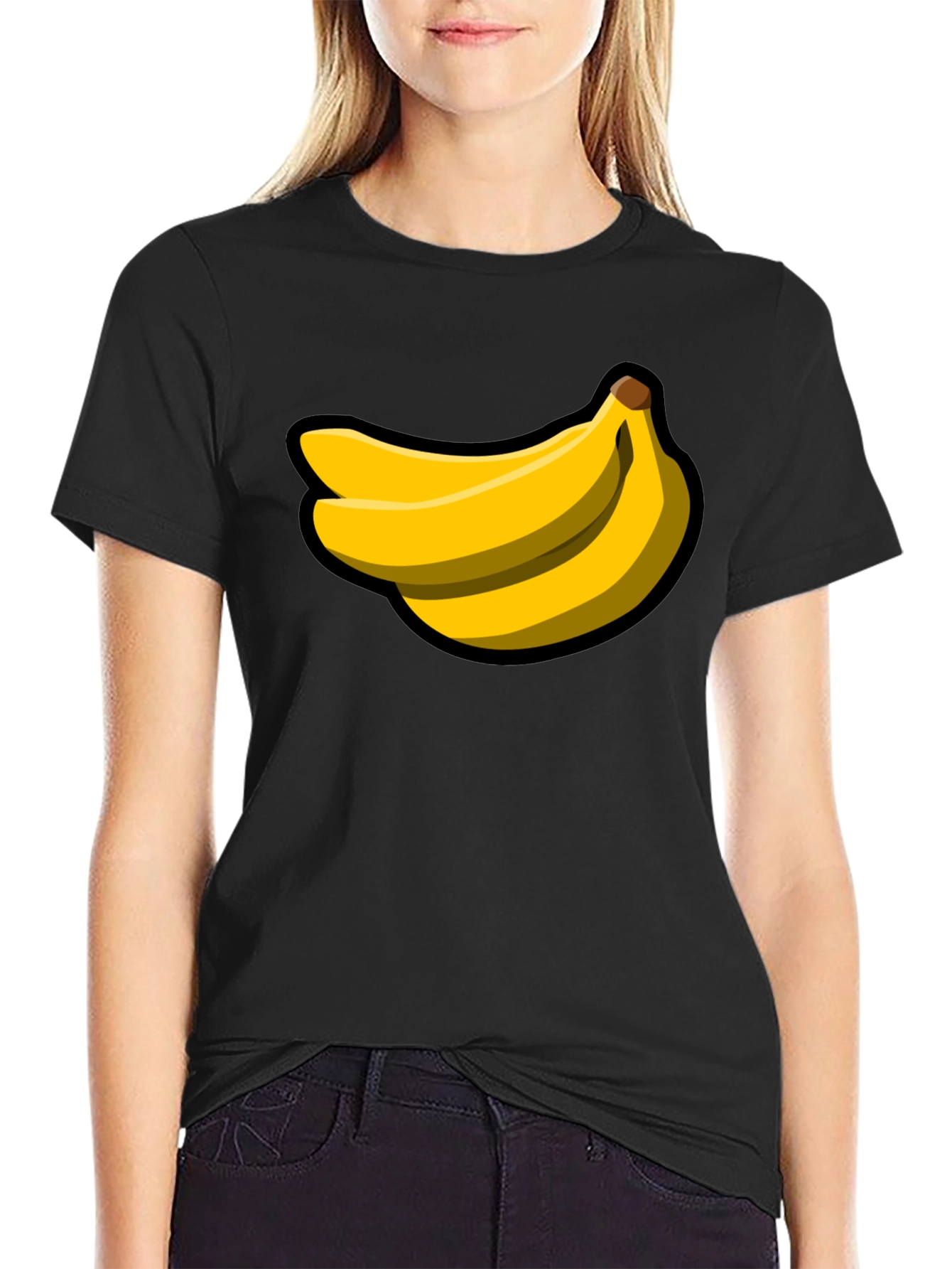 Banana Graphic Black T-Shirt - Fruit Lover Tee