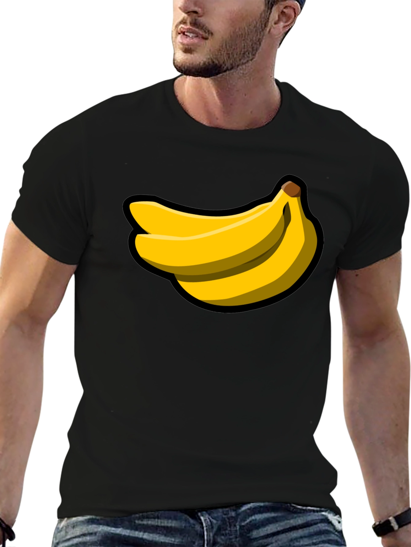 Banana Graphic Black T-Shirt - Fruit Lover Tee
