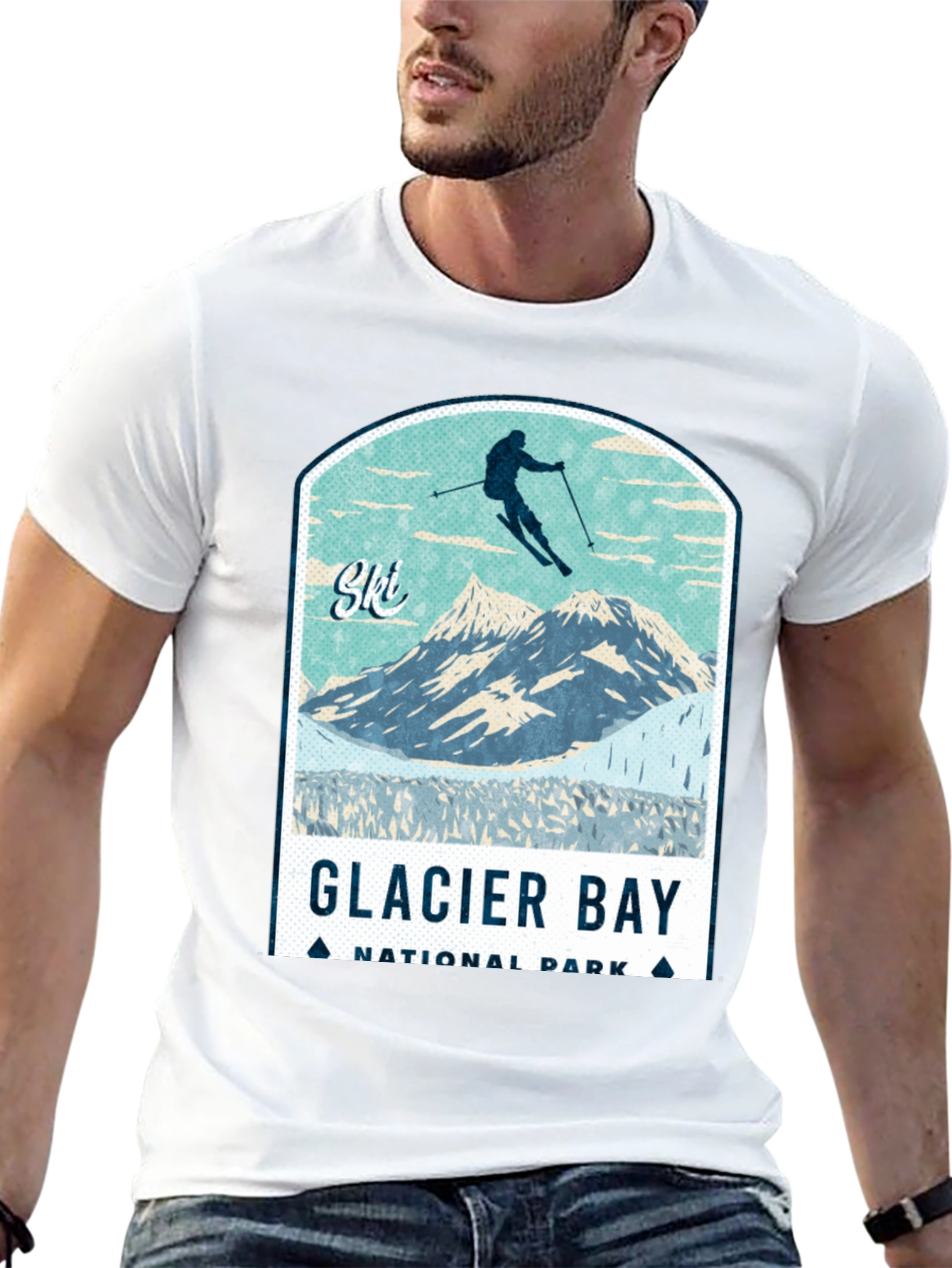 Glacier Bay National Park Ski T-Shirt