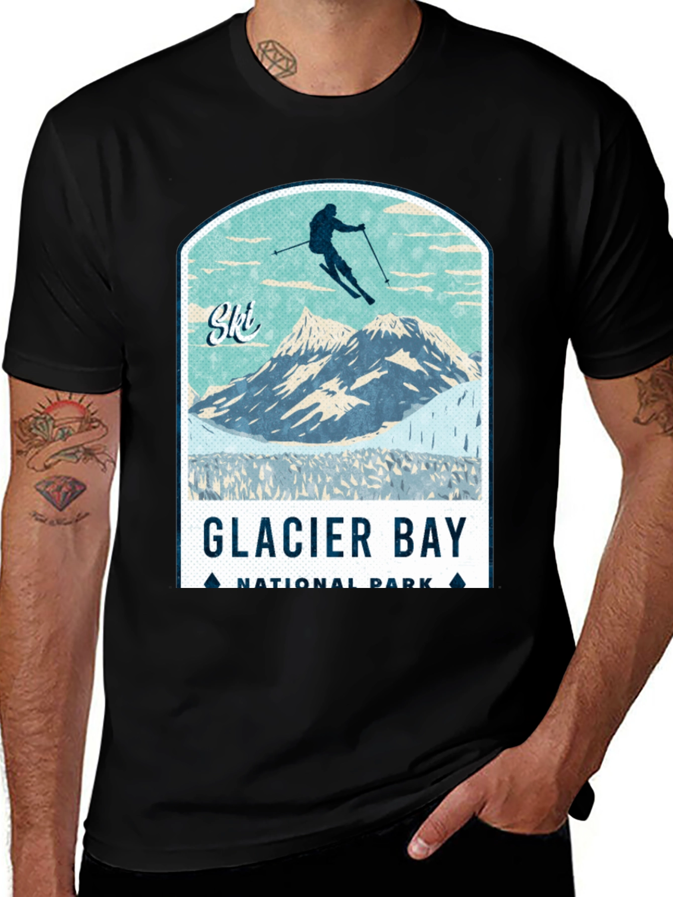 Glacier Bay National Park Ski T-Shirt
