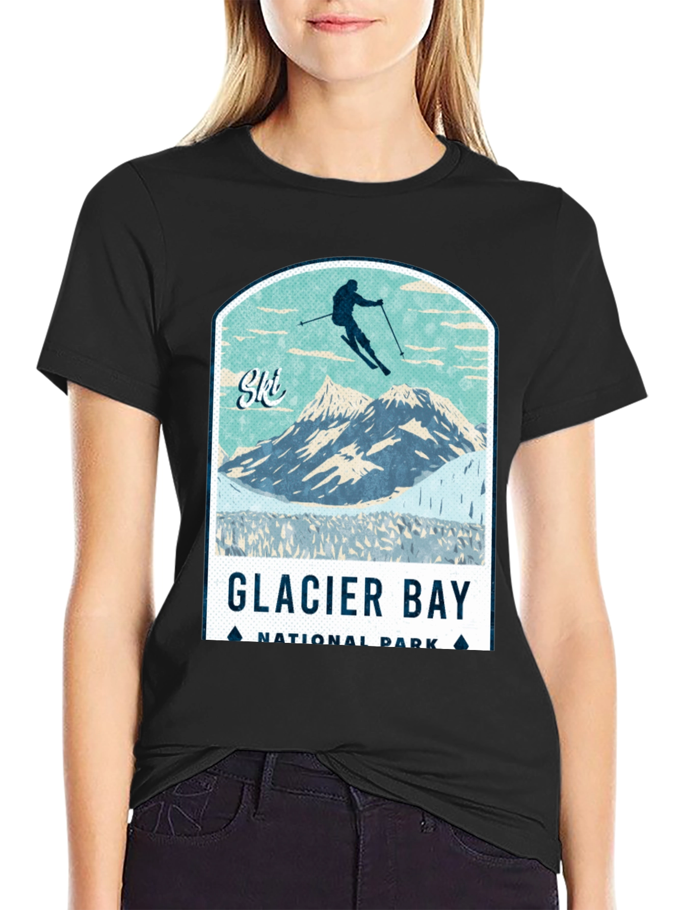 Glacier Bay National Park Ski T-Shirt