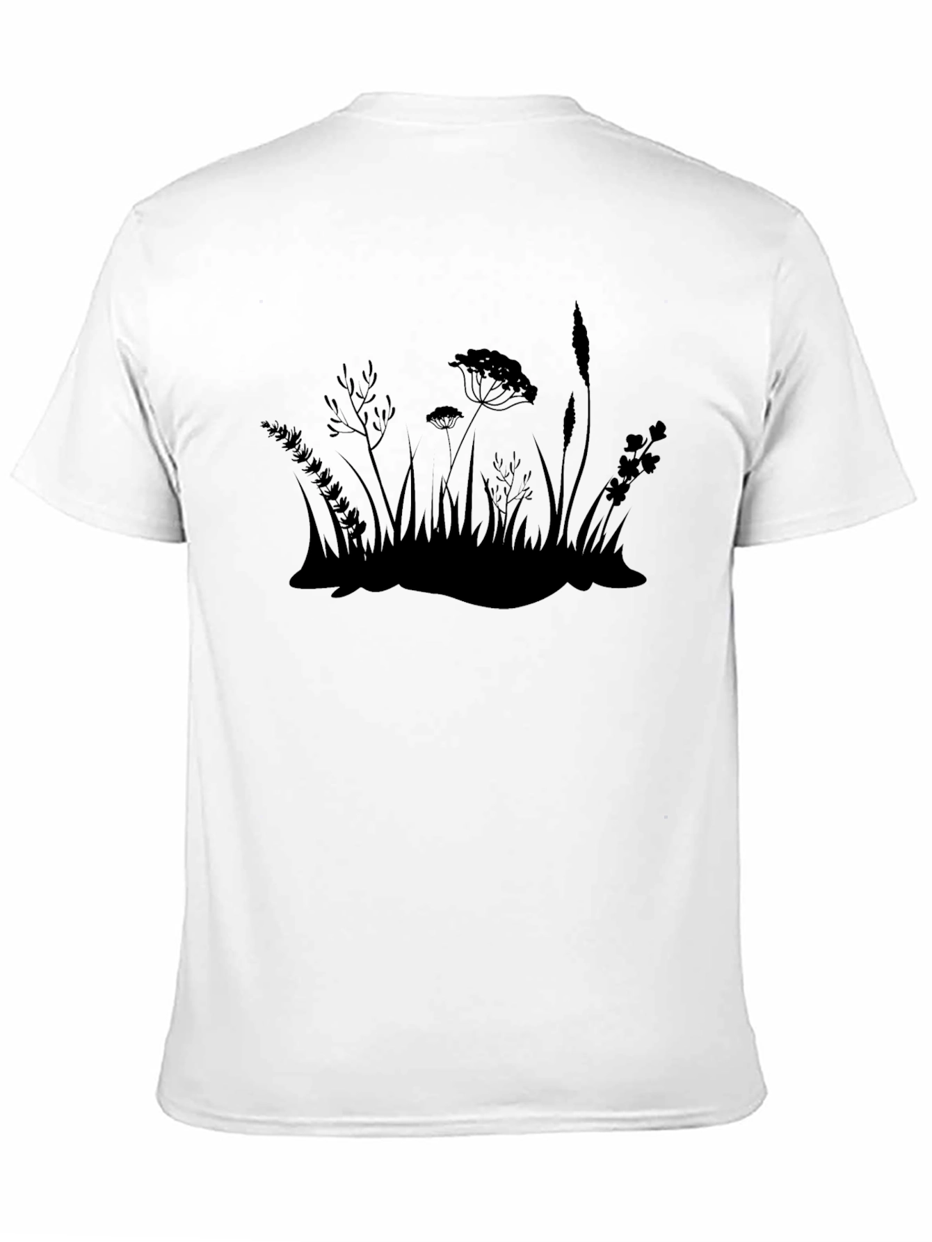 Nature Silhouette Graphic Tee - Black