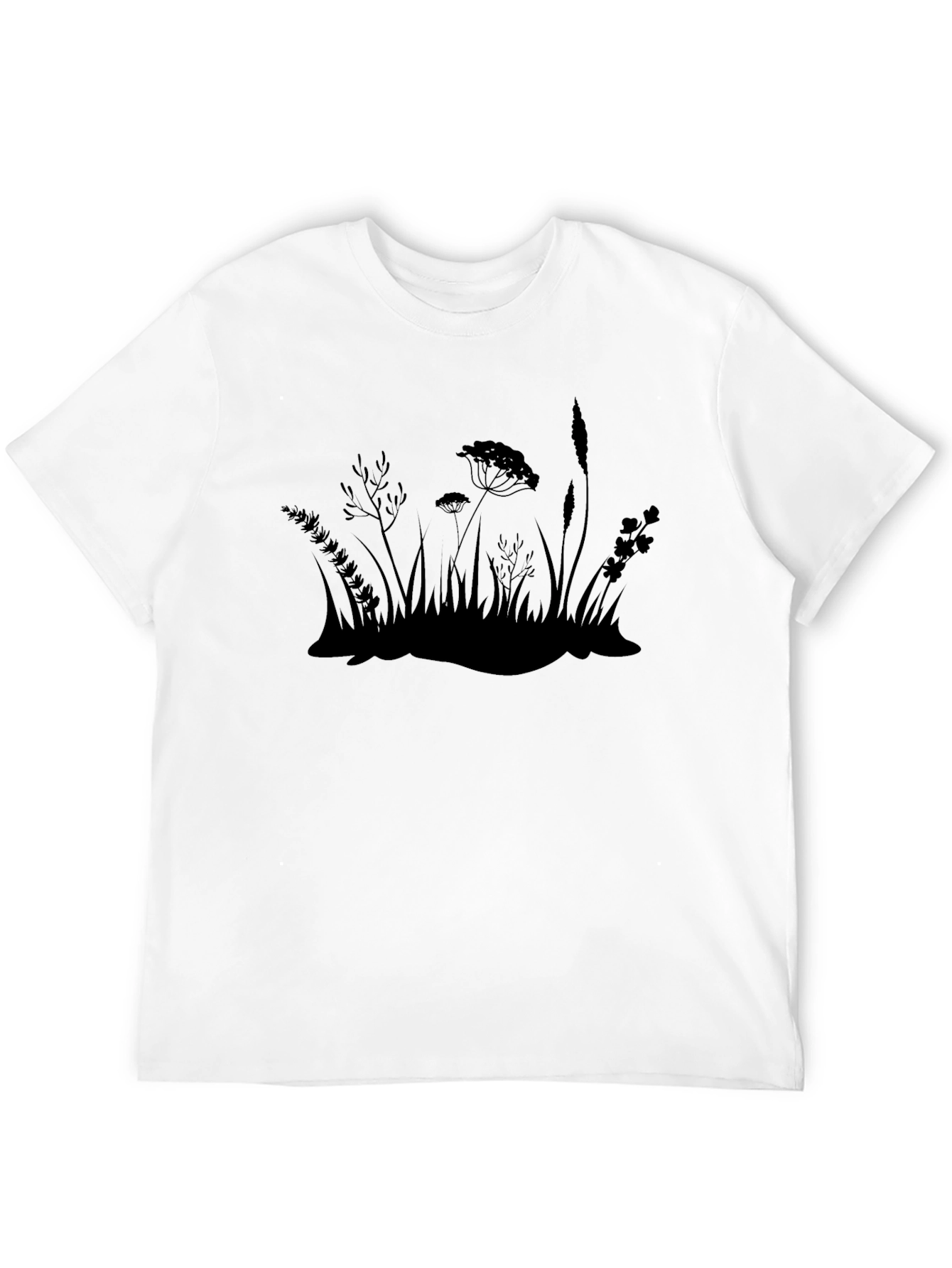 Nature Silhouette Graphic Tee - Black