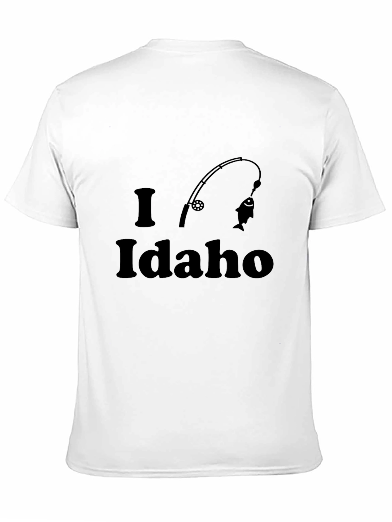 I Love Idaho Fishing Black T-Shirt