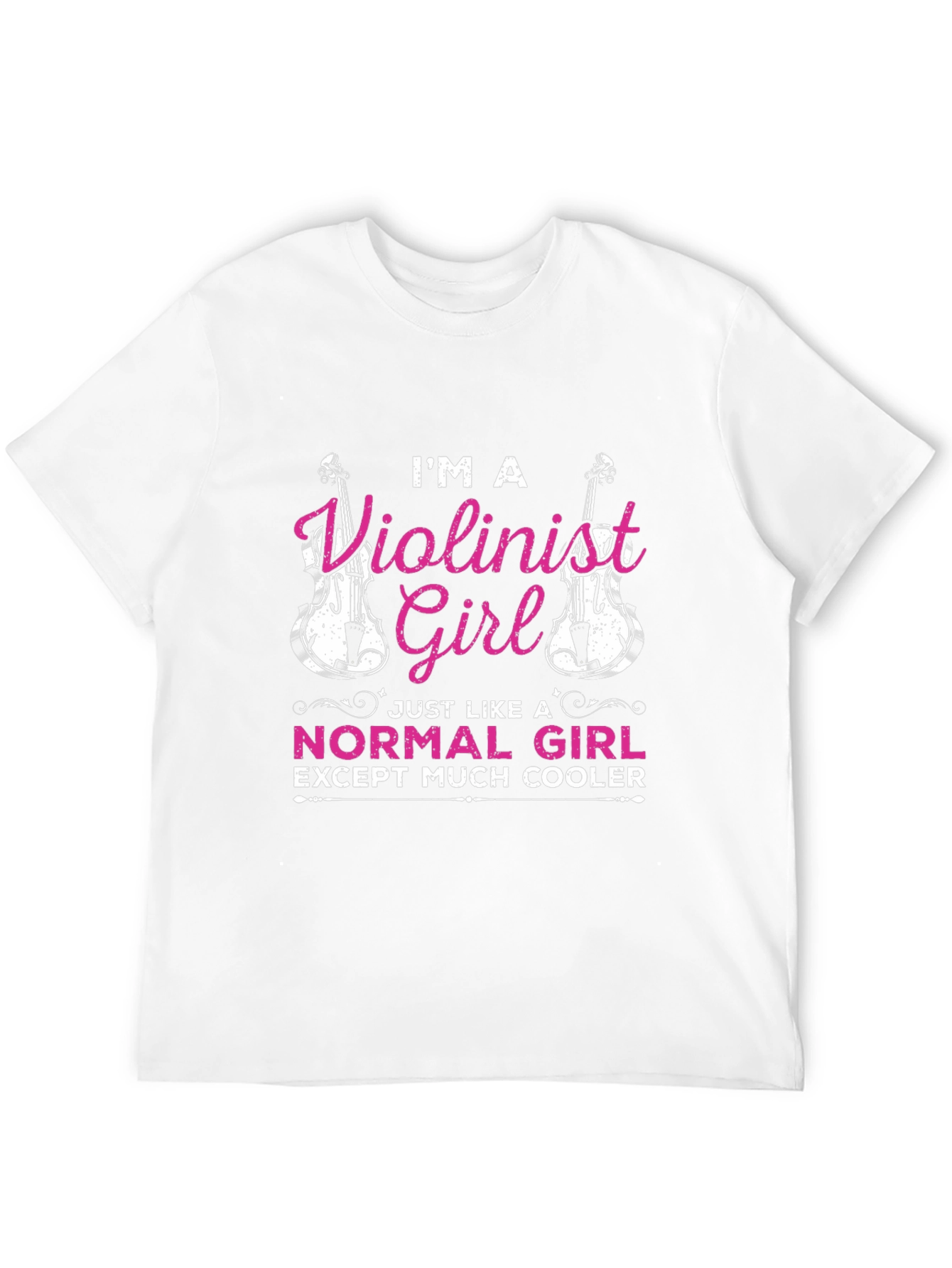 Violinist Girl Cool Black T-Shirt