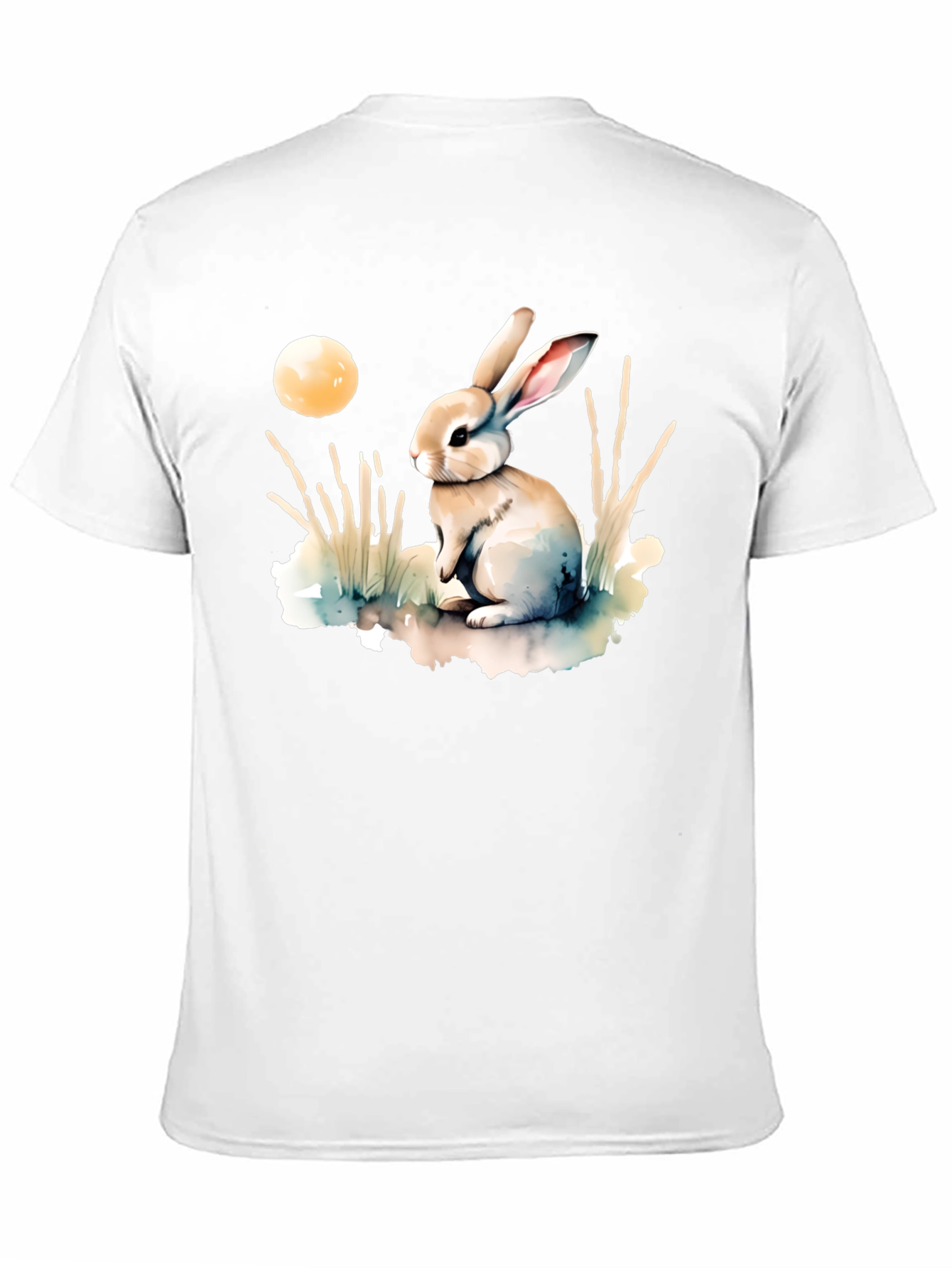 Watercolor Rabbit Moon T-Shirt