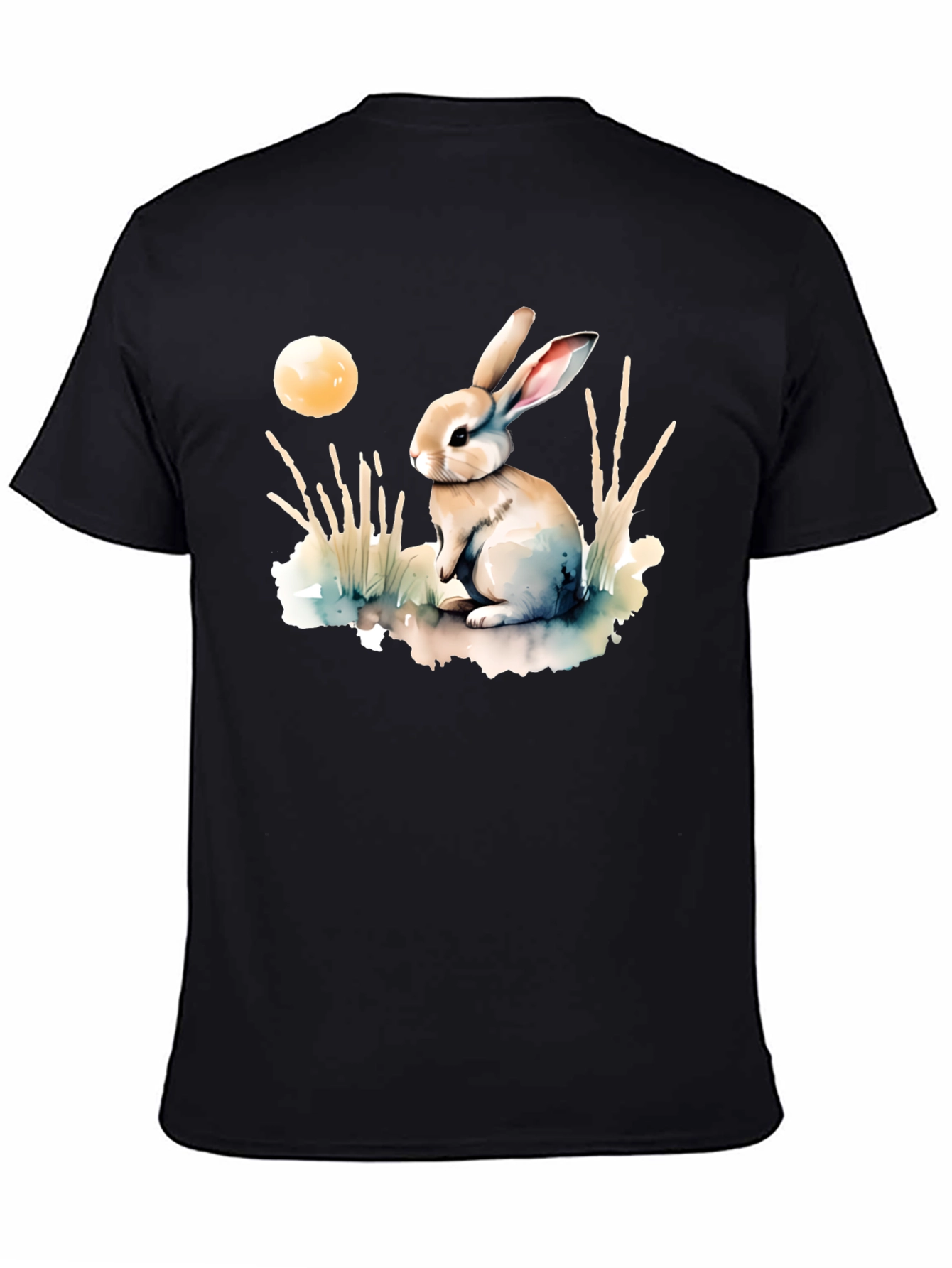 Watercolor Rabbit Moon T-Shirt