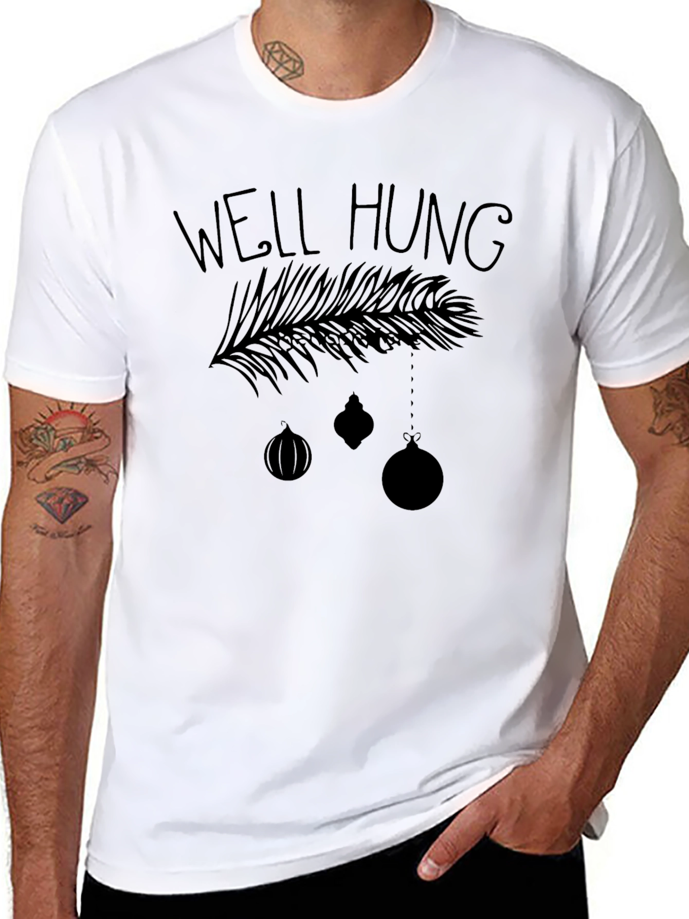 Well Hung Christmas T-Shirt - Holiday Humor