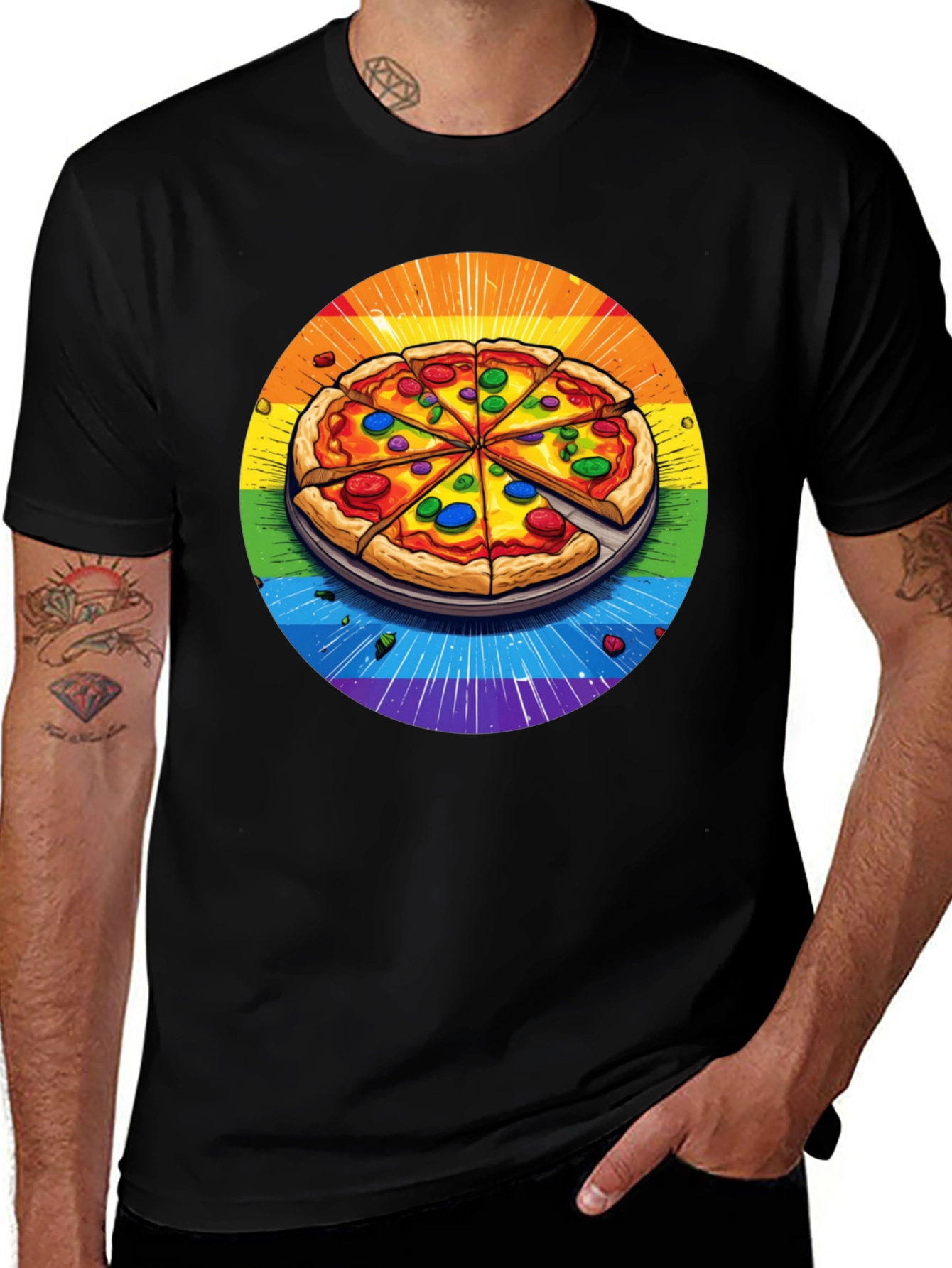 Rainbow Pizza T-Shirt