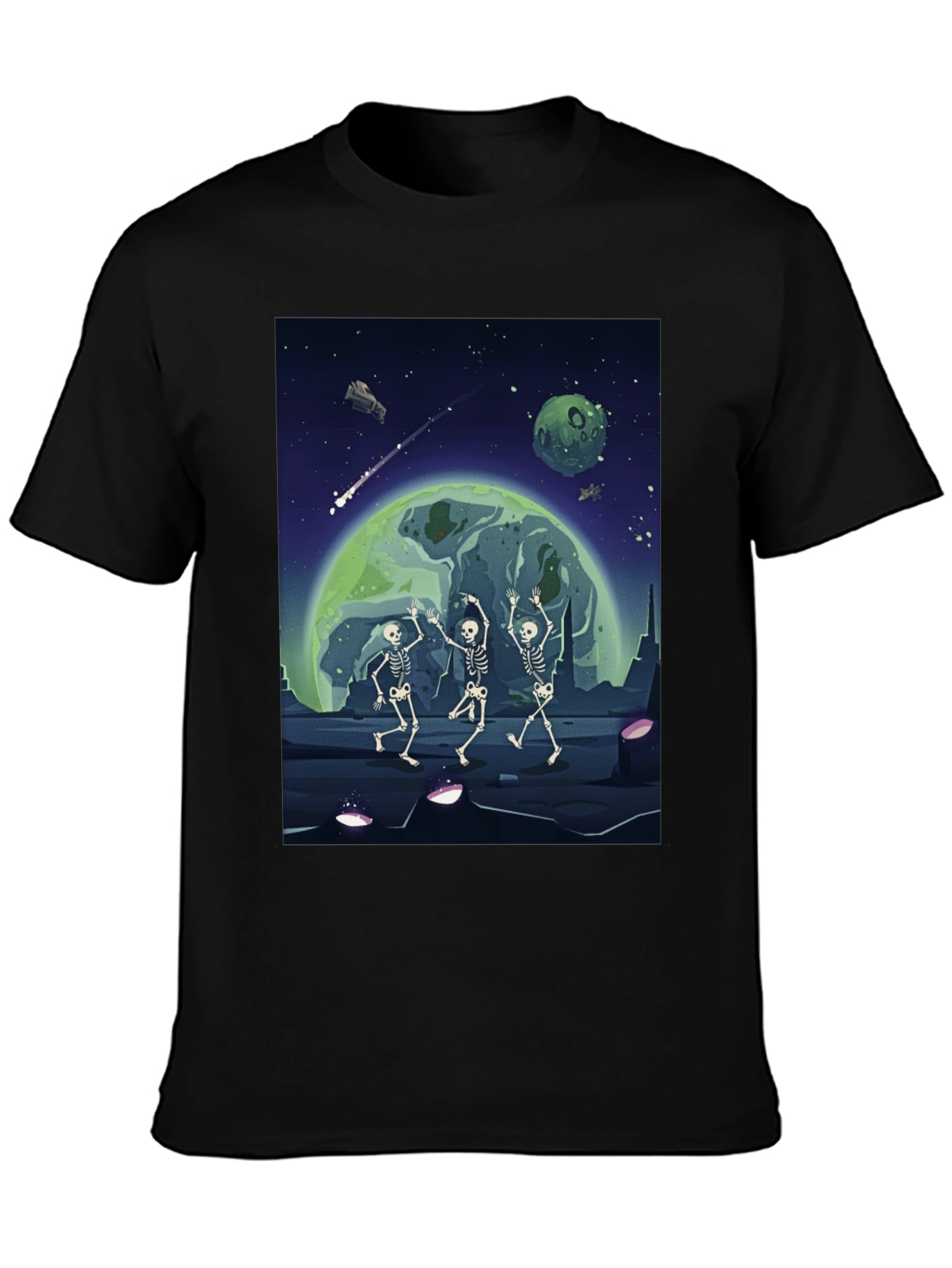 Cosmic Skeleton Dance Graphic Tee