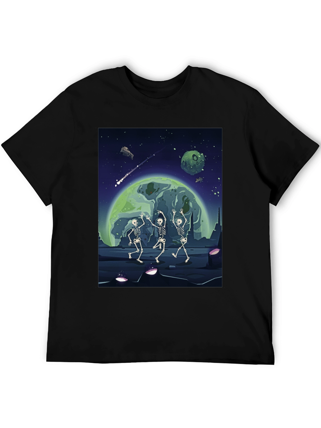 Cosmic Skeleton Dance Graphic Tee