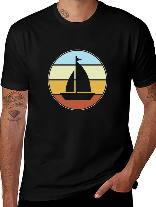 Retro Sailboat T-Shirt - Vintage Nautical Design