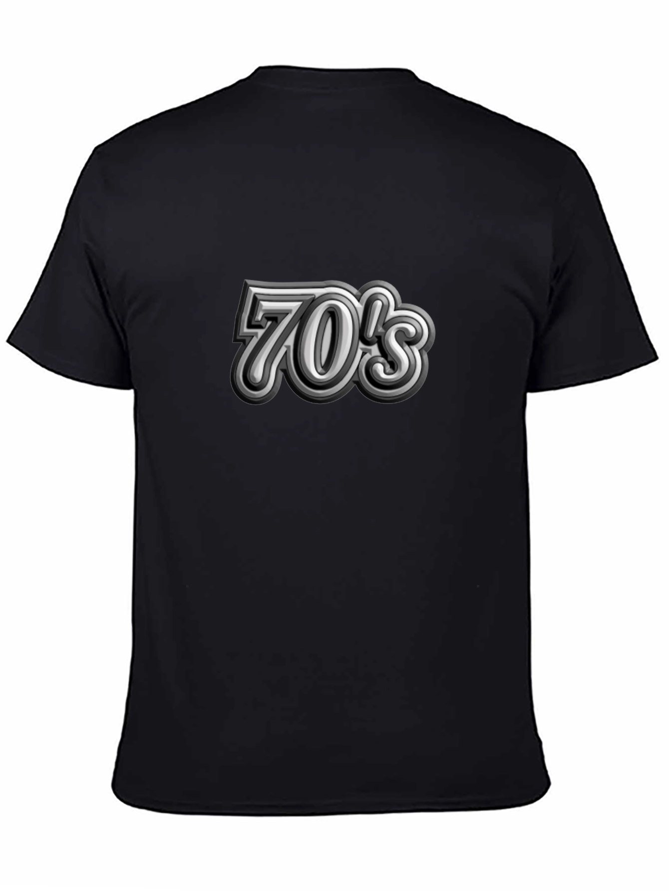 Retro 70s Style Graphic Tee - Black