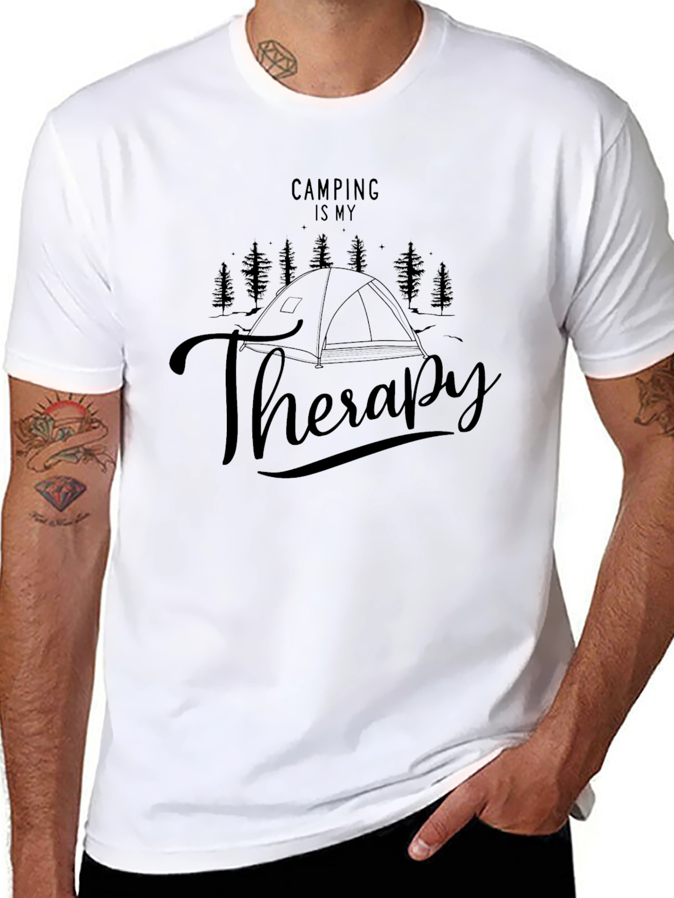 Camping Is My Therapy Graphic Tee