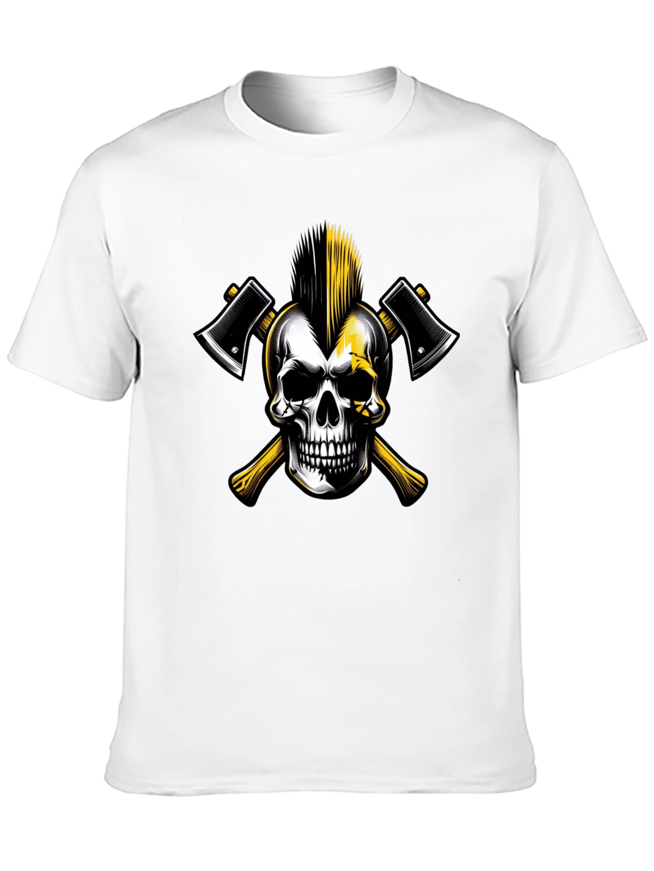 Skull & Axes Graphic Tee - Edgy Black T-Shirt