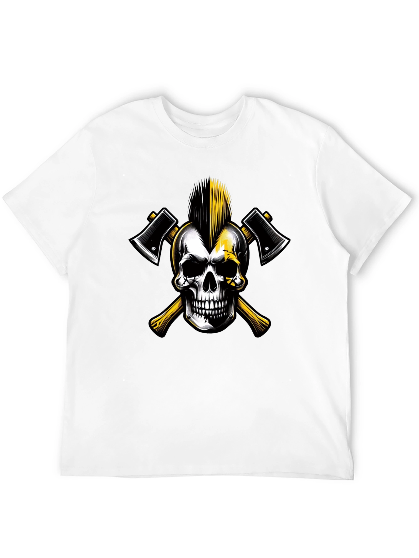 Skull & Axes Graphic Tee - Edgy Black T-Shirt