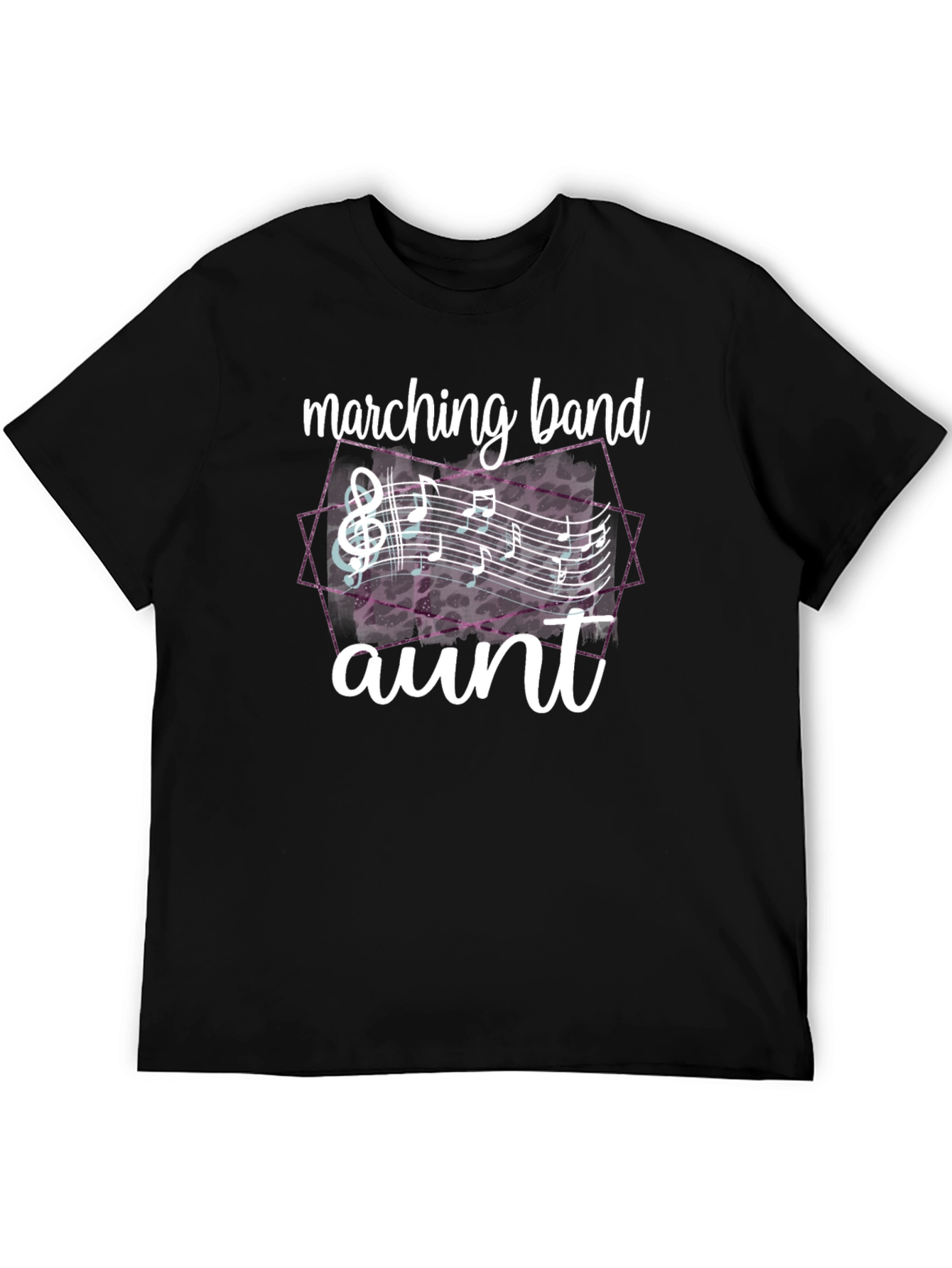 Marching Band Aunt T-Shirt - Music Notes