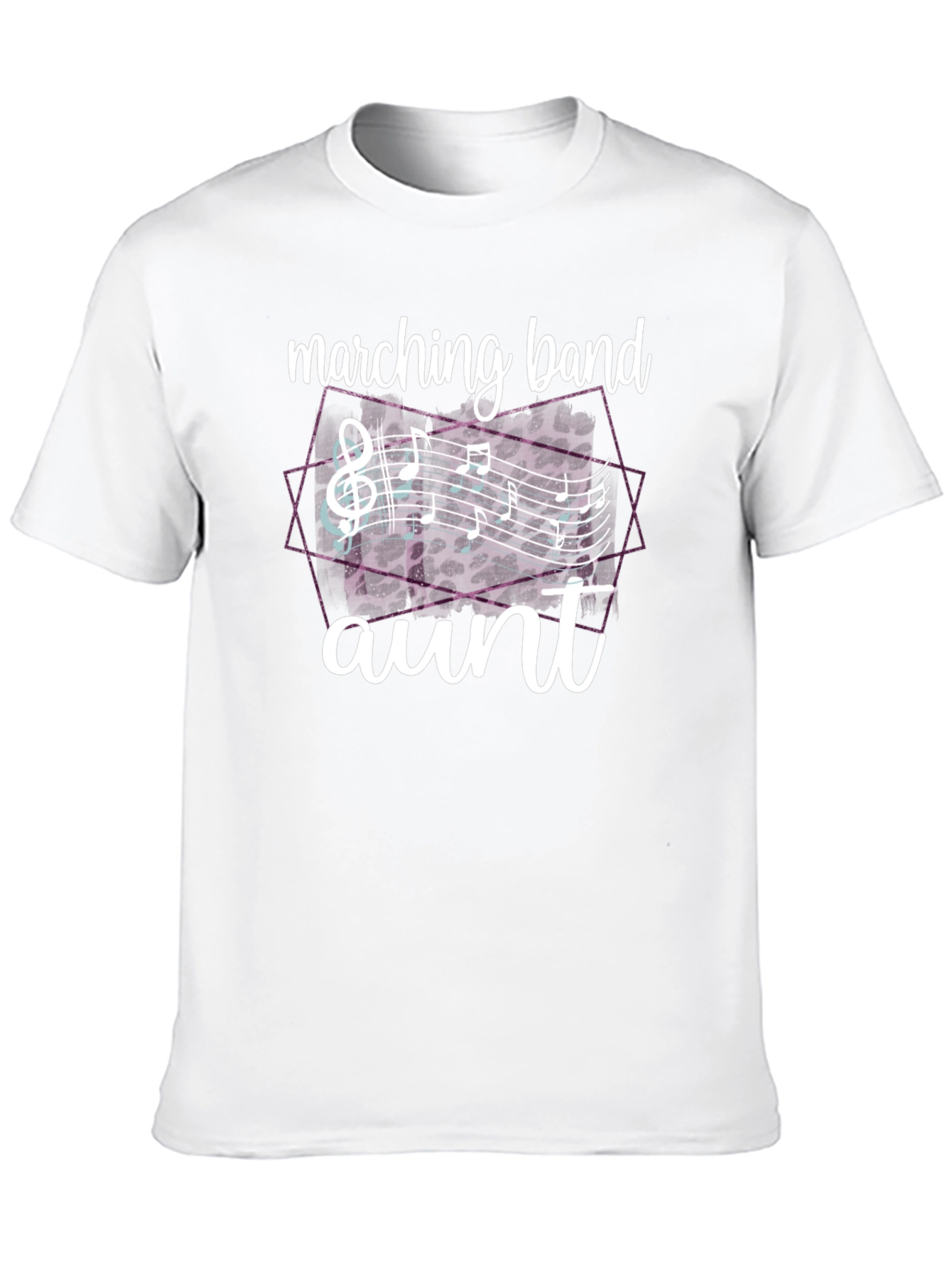 Marching Band Aunt T-Shirt - Music Notes