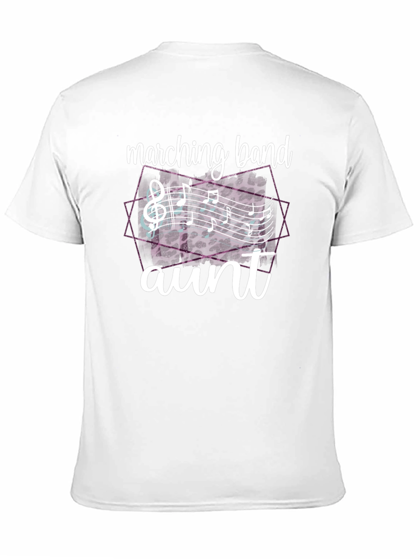 Marching Band Aunt T-Shirt - Music Notes