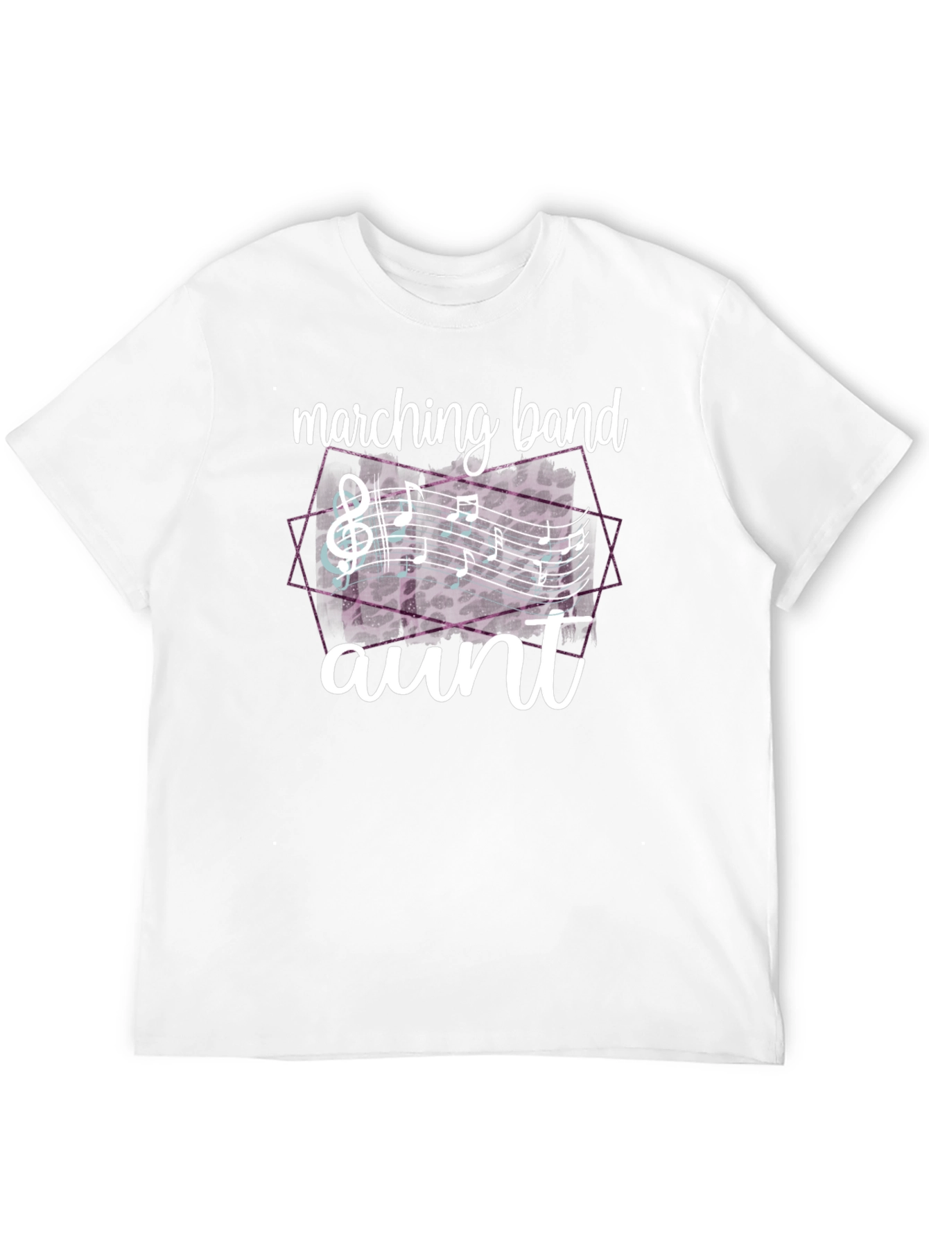 Marching Band Aunt T-Shirt - Music Notes
