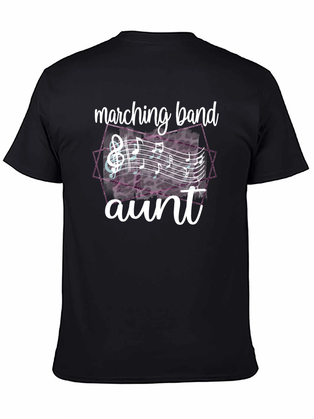 Marching Band Aunt T-Shirt - Music Notes