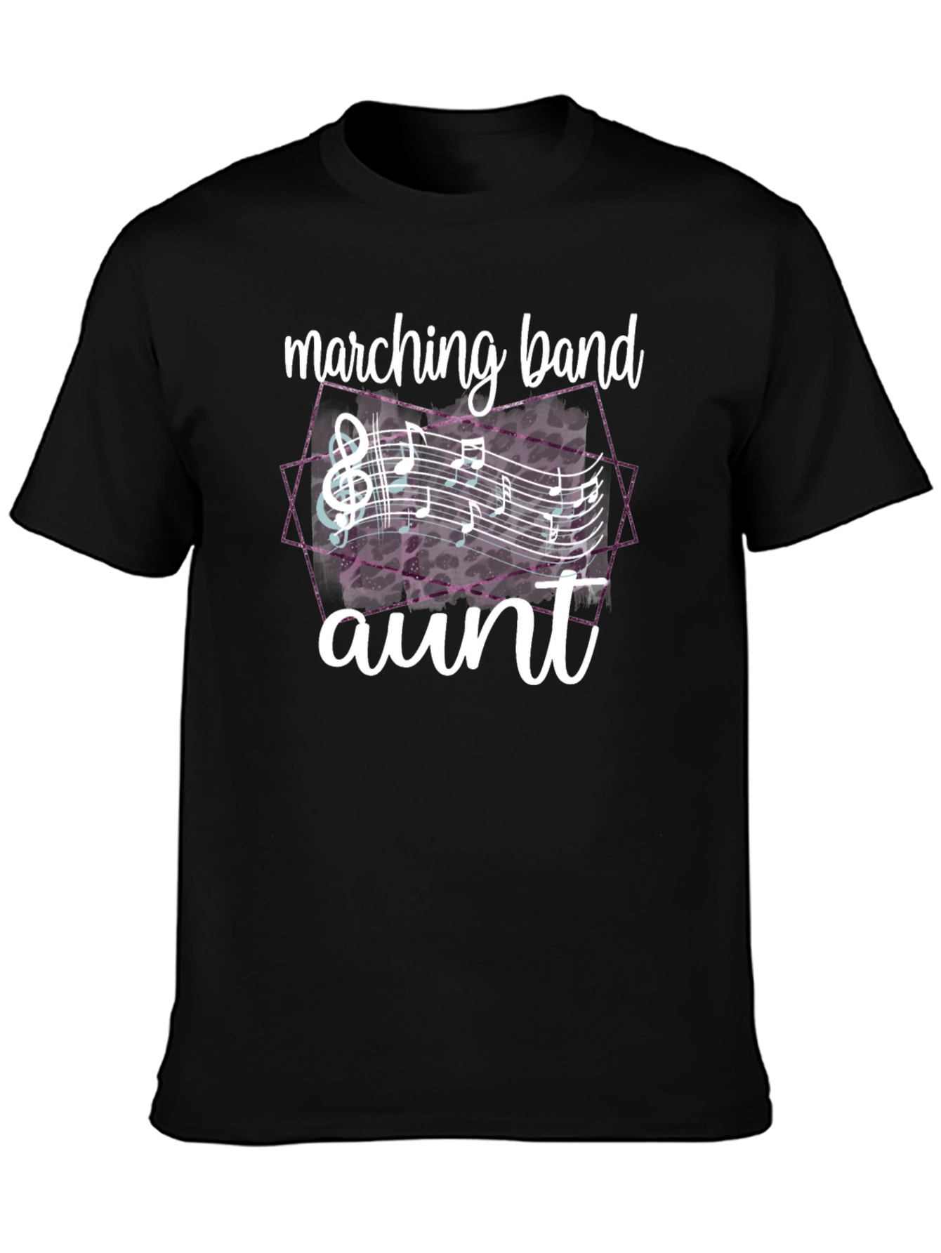 Marching Band Aunt T-Shirt - Music Notes