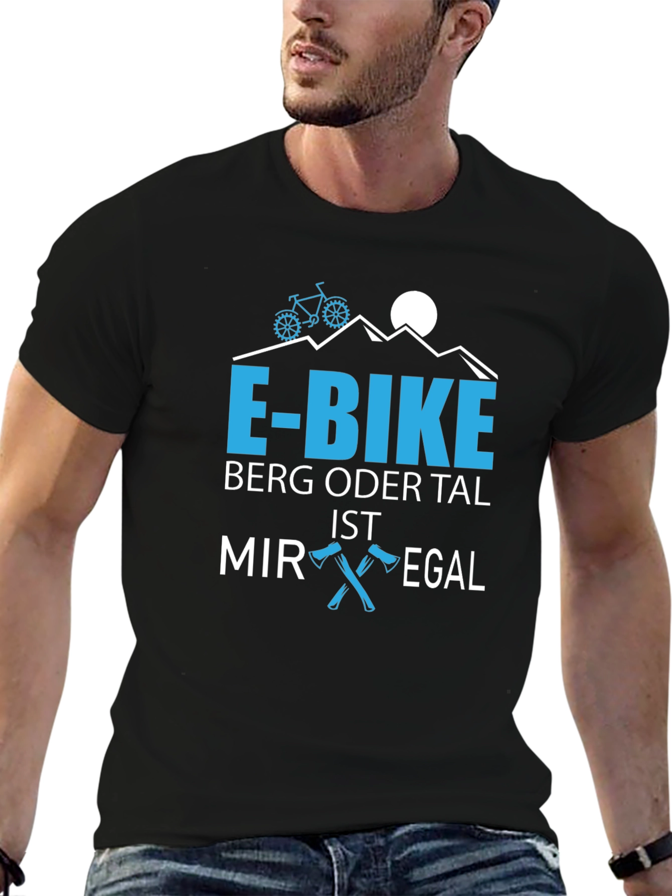 E-Bike Berg Oder Tal T-Shirt Mountain Bike Shirt