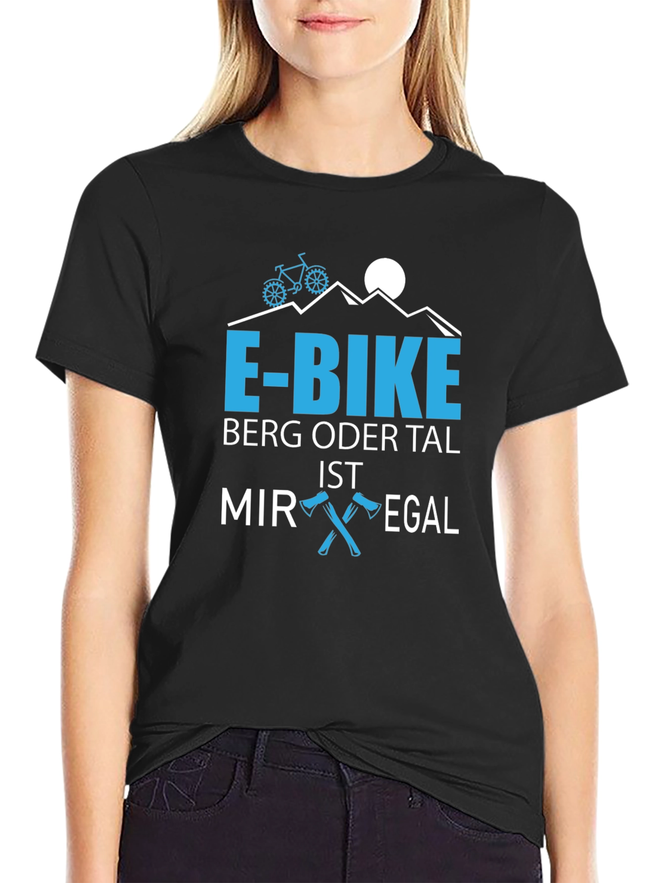 E-Bike Berg Oder Tal T-Shirt Mountain Bike Shirt