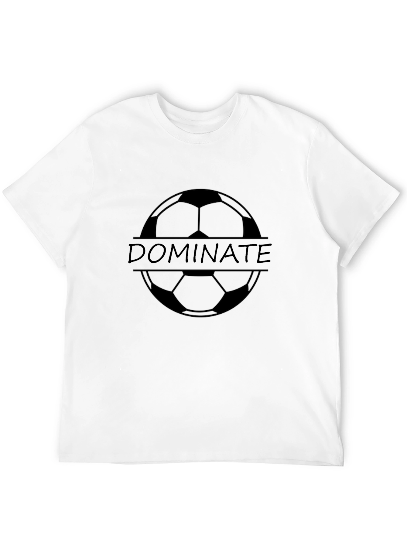 Dominate Soccer T-Shirt - Black Graphic Tee