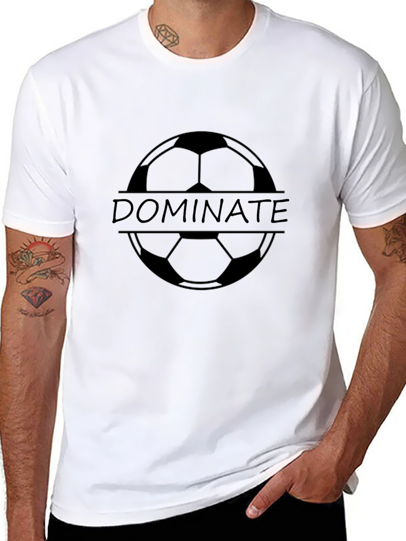 Dominate Soccer T-Shirt - Black Graphic Tee