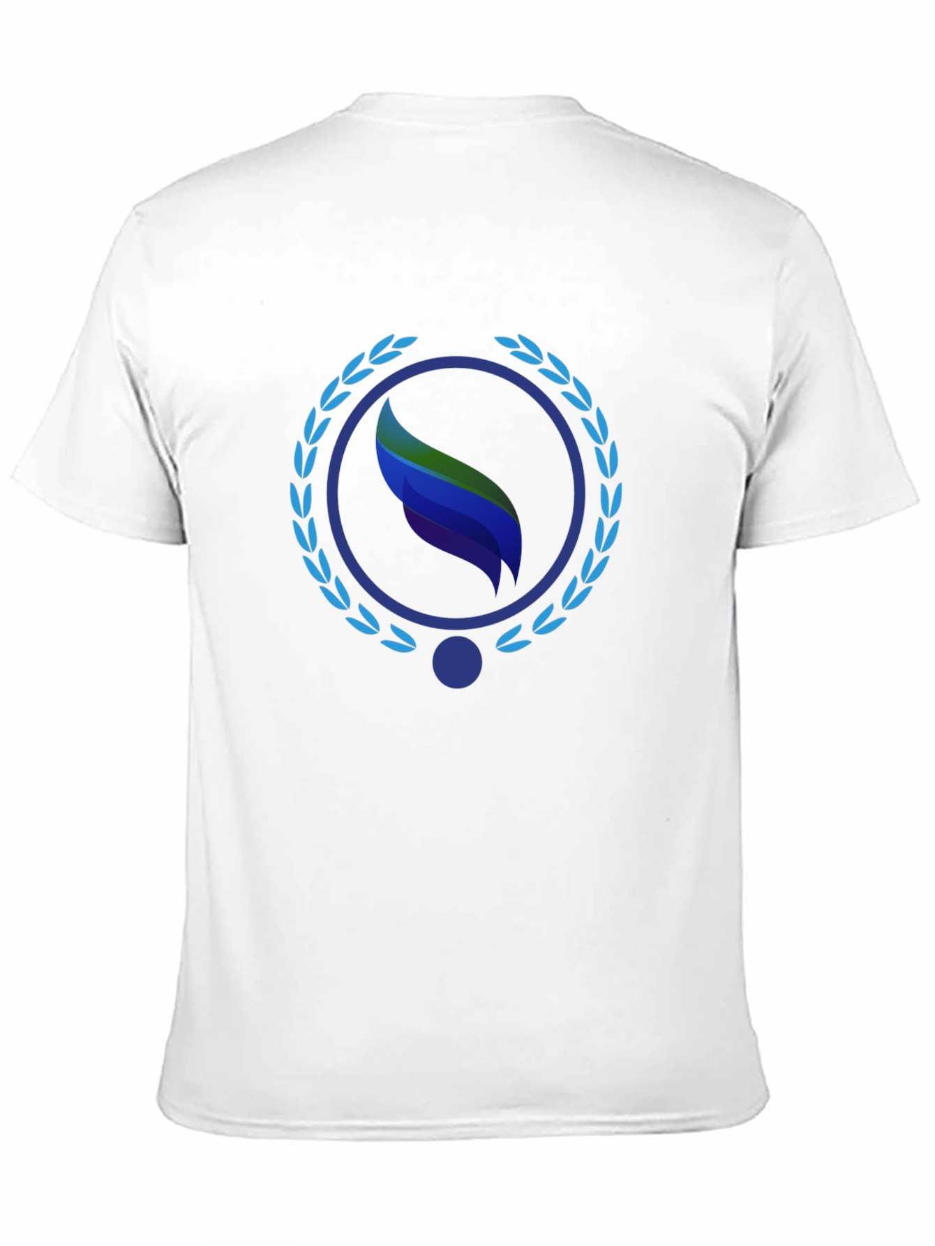 Stylish Black Tee with Leaf Emblem