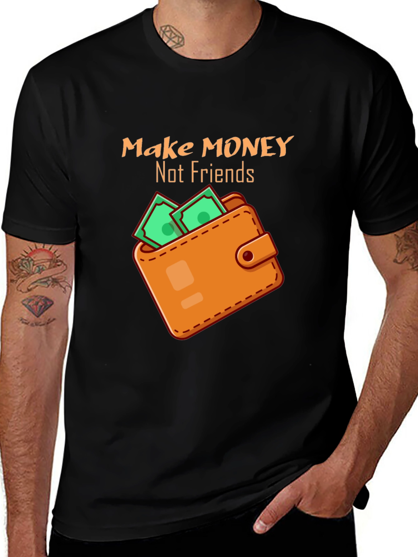Make Money Not Friends Graphic Tee