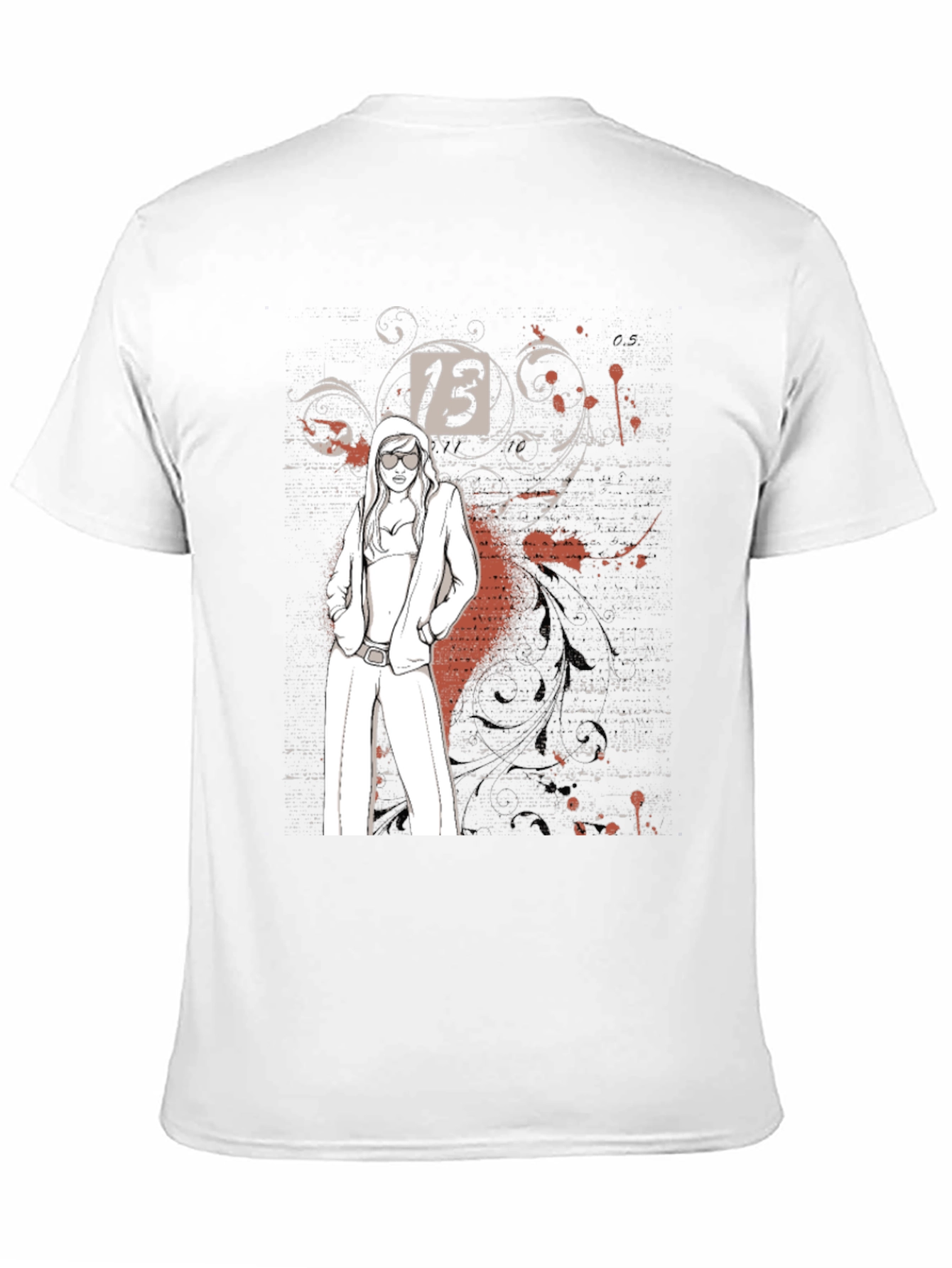 Lucky Number 13 Tee - Black Graphic T-Shirt