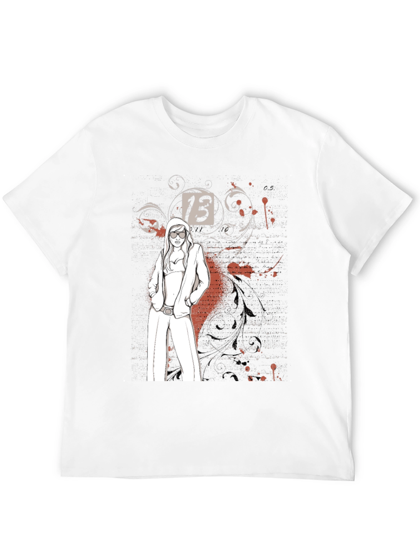 Lucky Number 13 Tee - Black Graphic T-Shirt