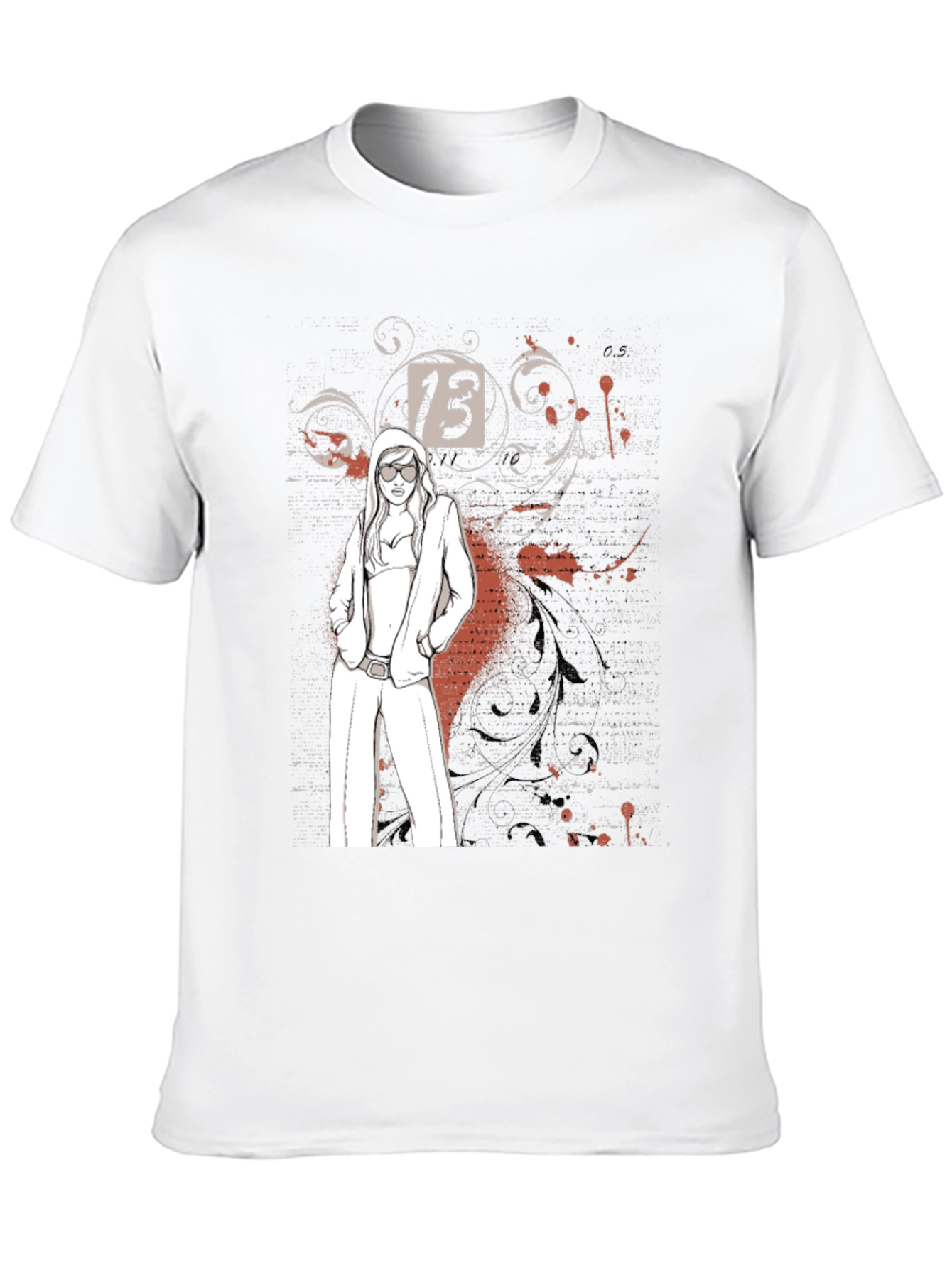 Lucky Number 13 Tee - Black Graphic T-Shirt