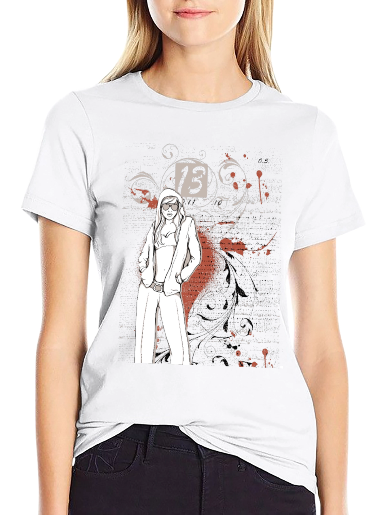 Lucky Number 13 Tee - Black Graphic T-Shirt