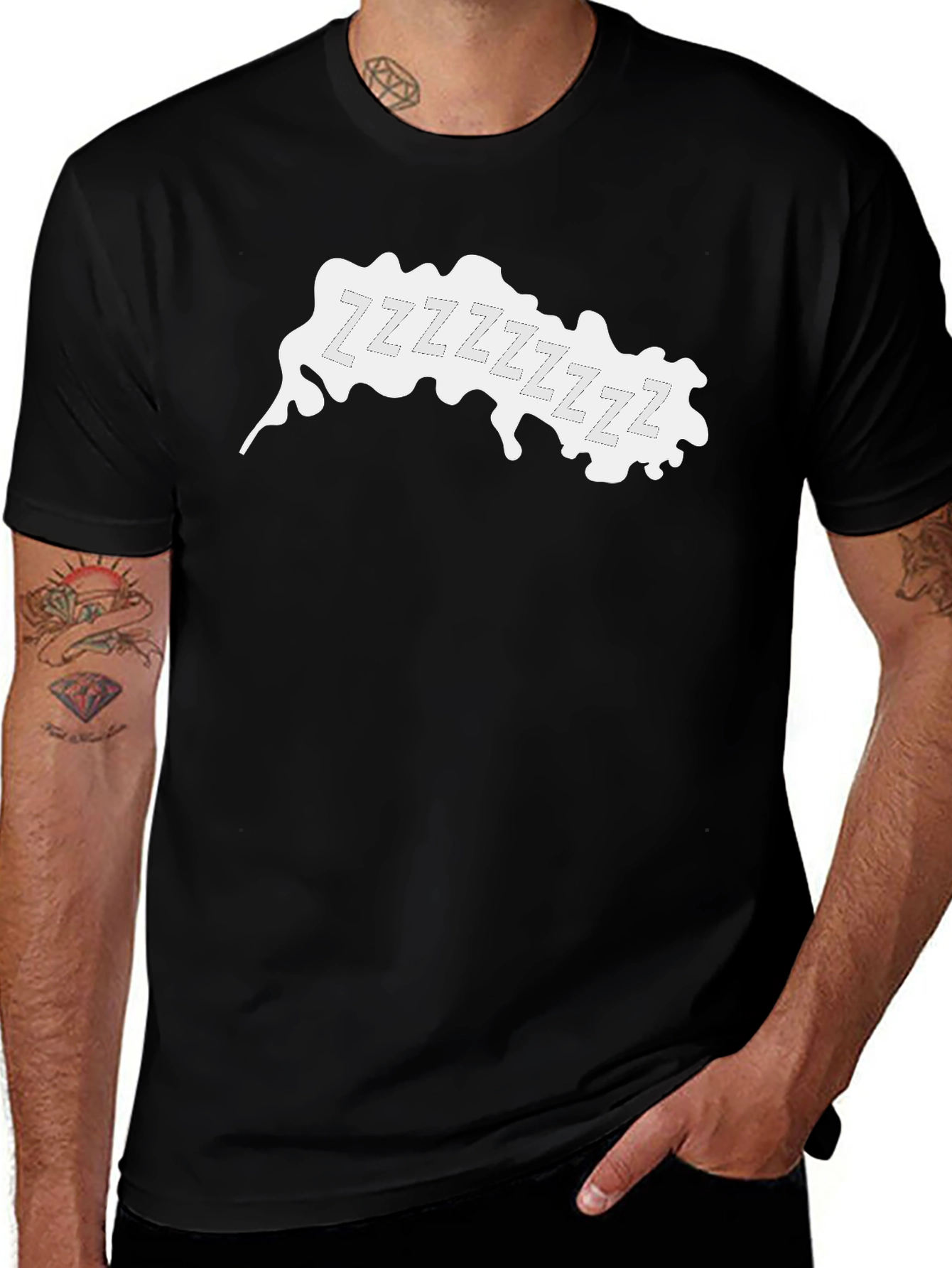 Zzz Sleepy Graphic Tee - Black T-Shirt