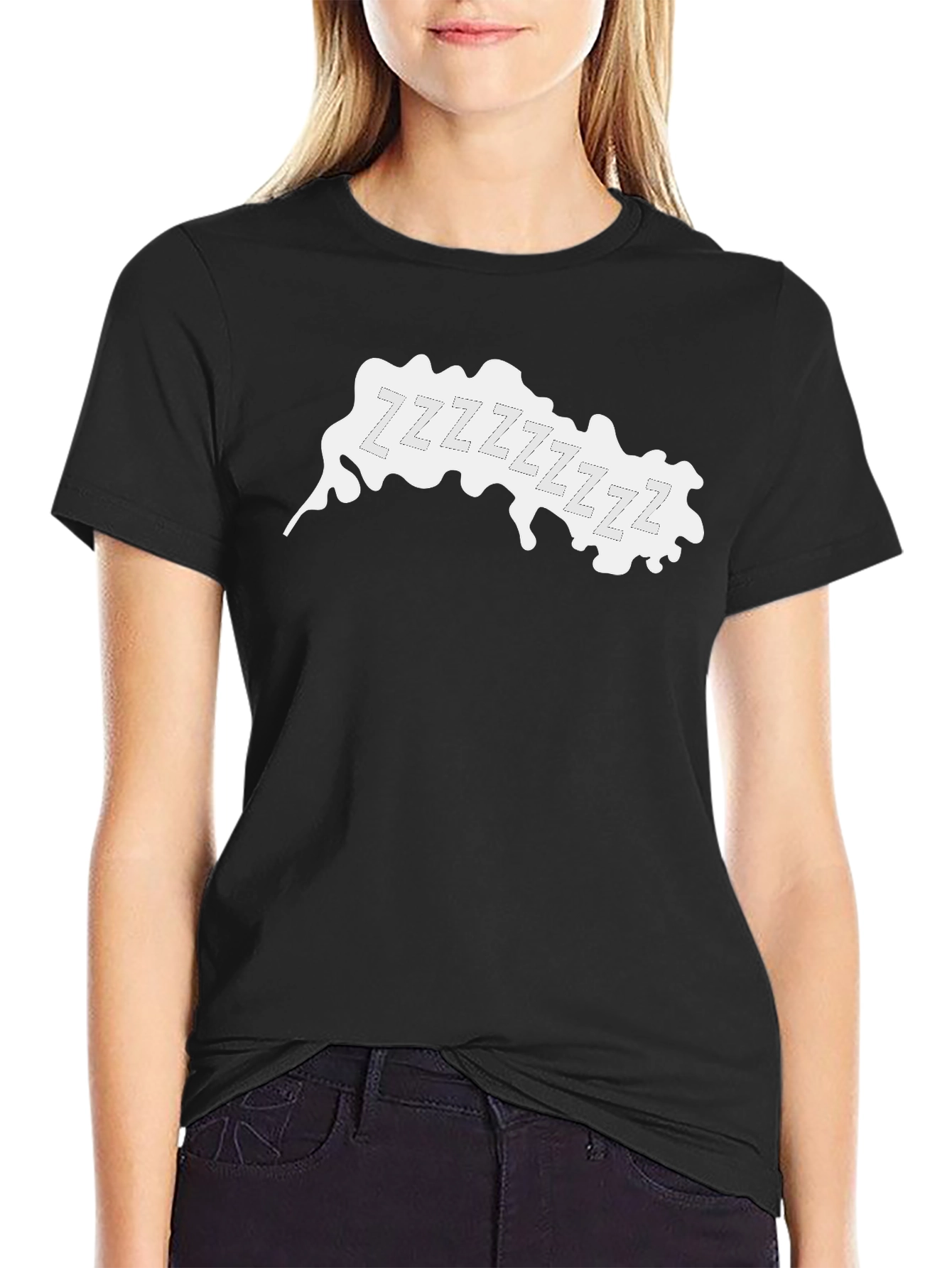 Zzz Sleepy Graphic Tee - Black T-Shirt