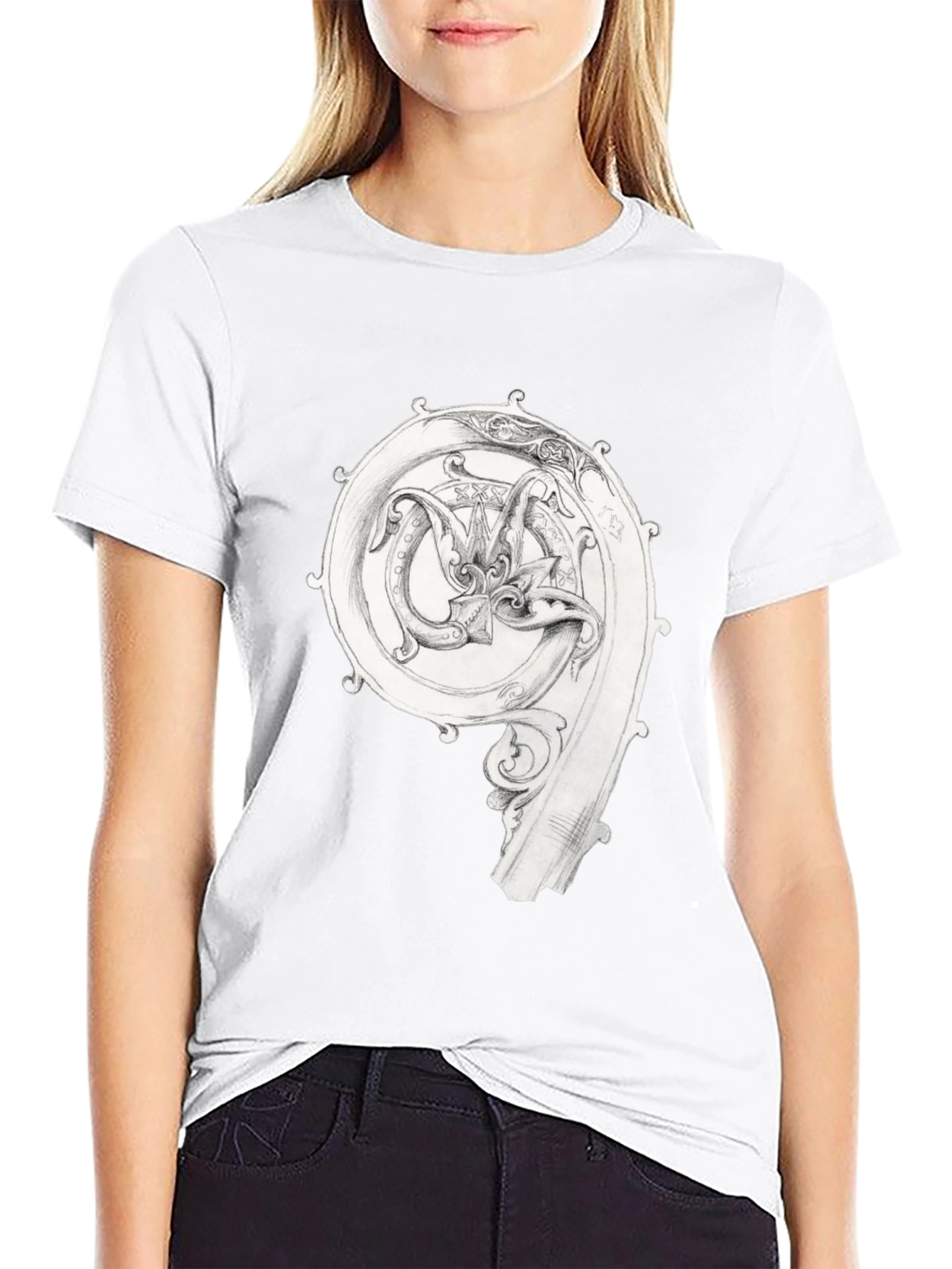 Art Nouveau Dragon Graphic T-Shirt