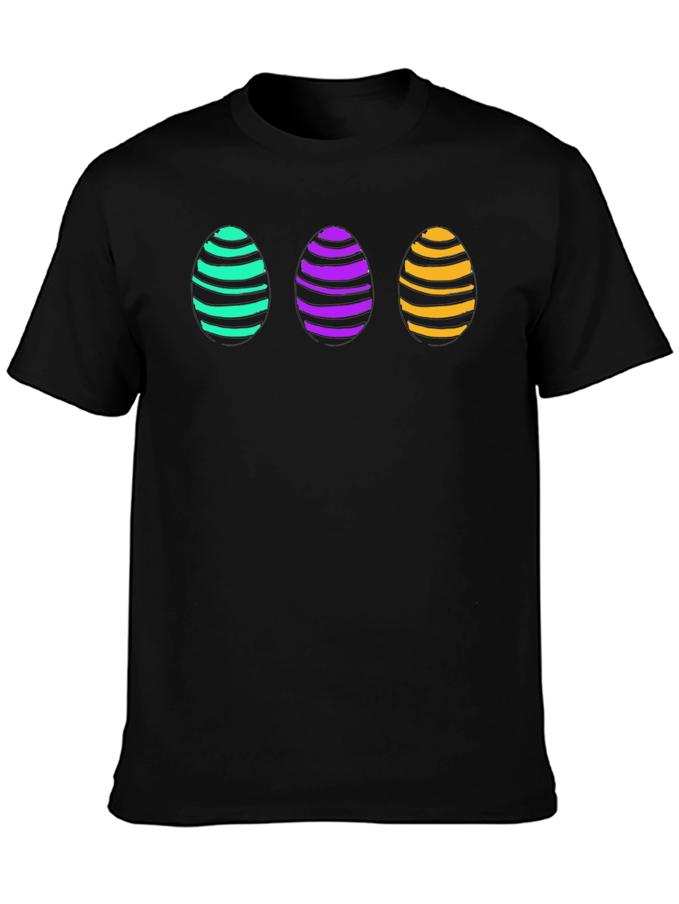 Easter Egg T-Shirt - Striped Egg Design Tee