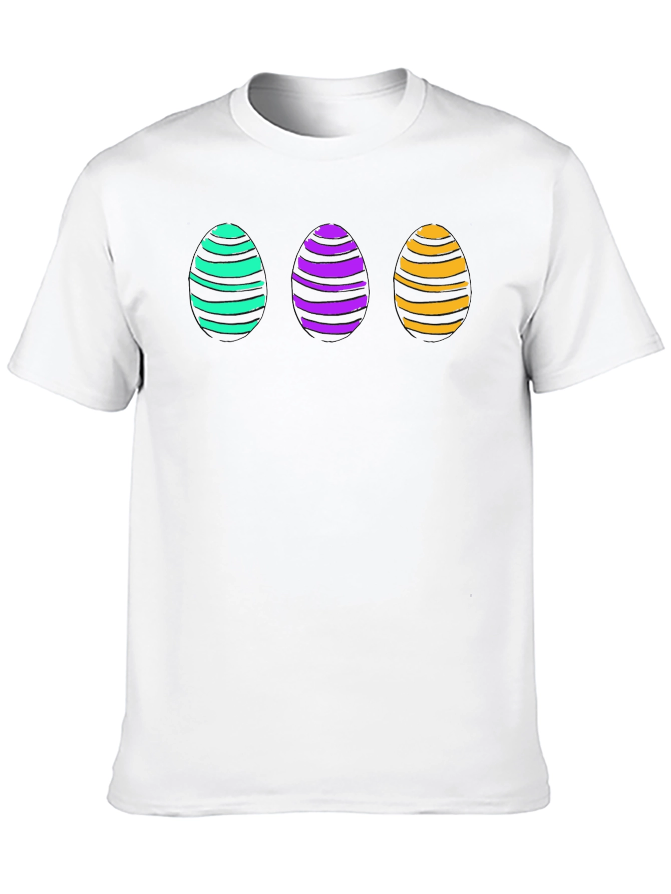 Easter Egg T-Shirt - Striped Egg Design Tee