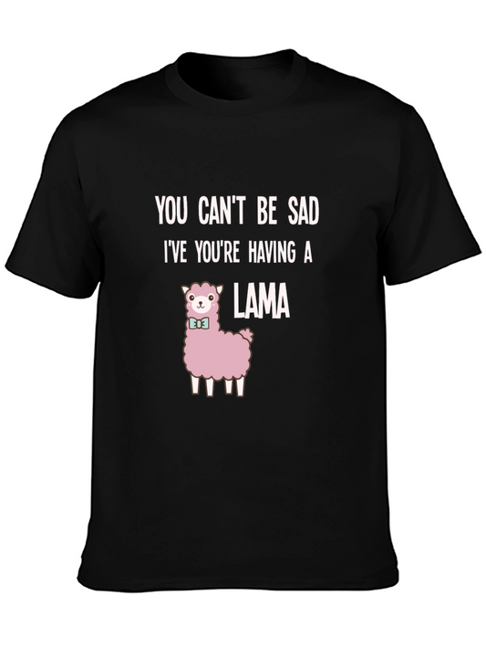 Funny Llama T-Shirt - You Cant Be Sad!