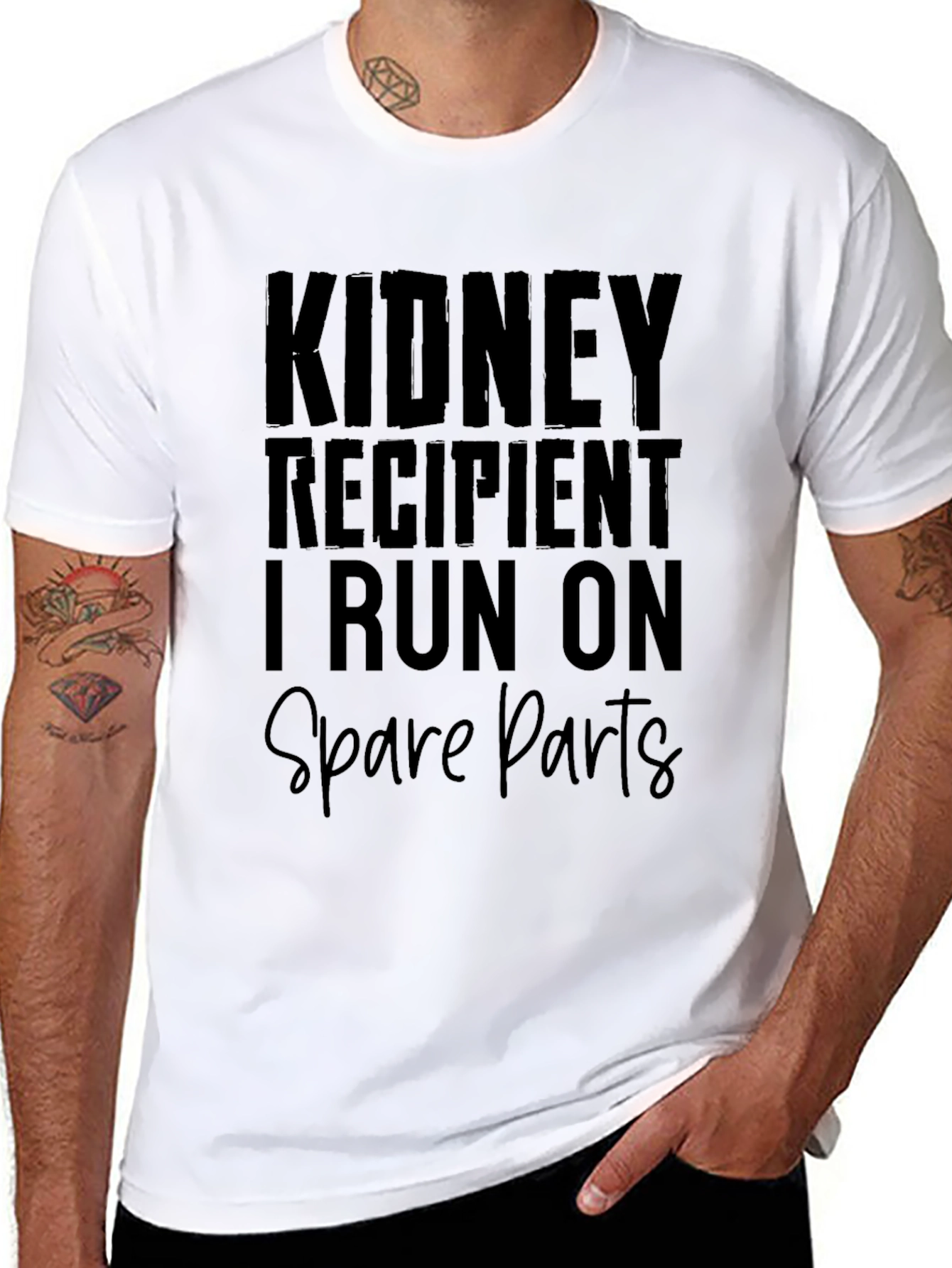 Kidney Recipient Spare Parts Graphic T-Shirt