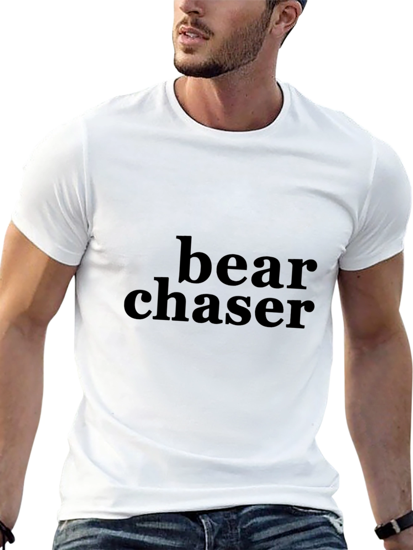 Bear Chaser Graphic Tee - Black Classic Fit