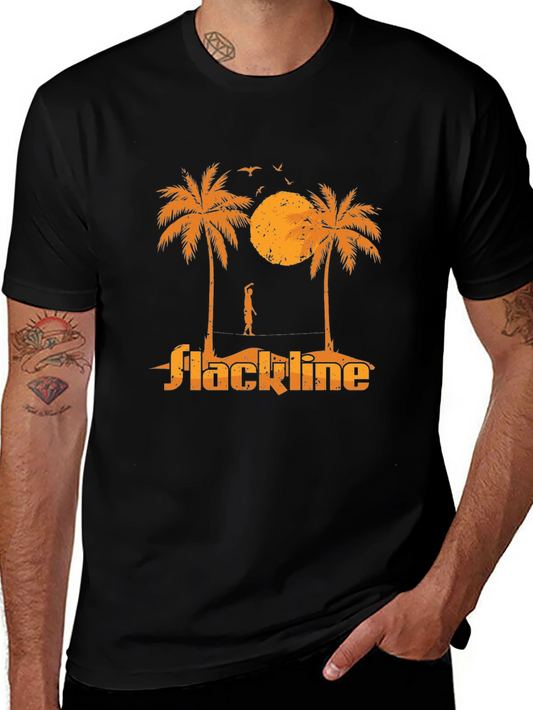 Slackline Palm Tree Graphic Tee - Black