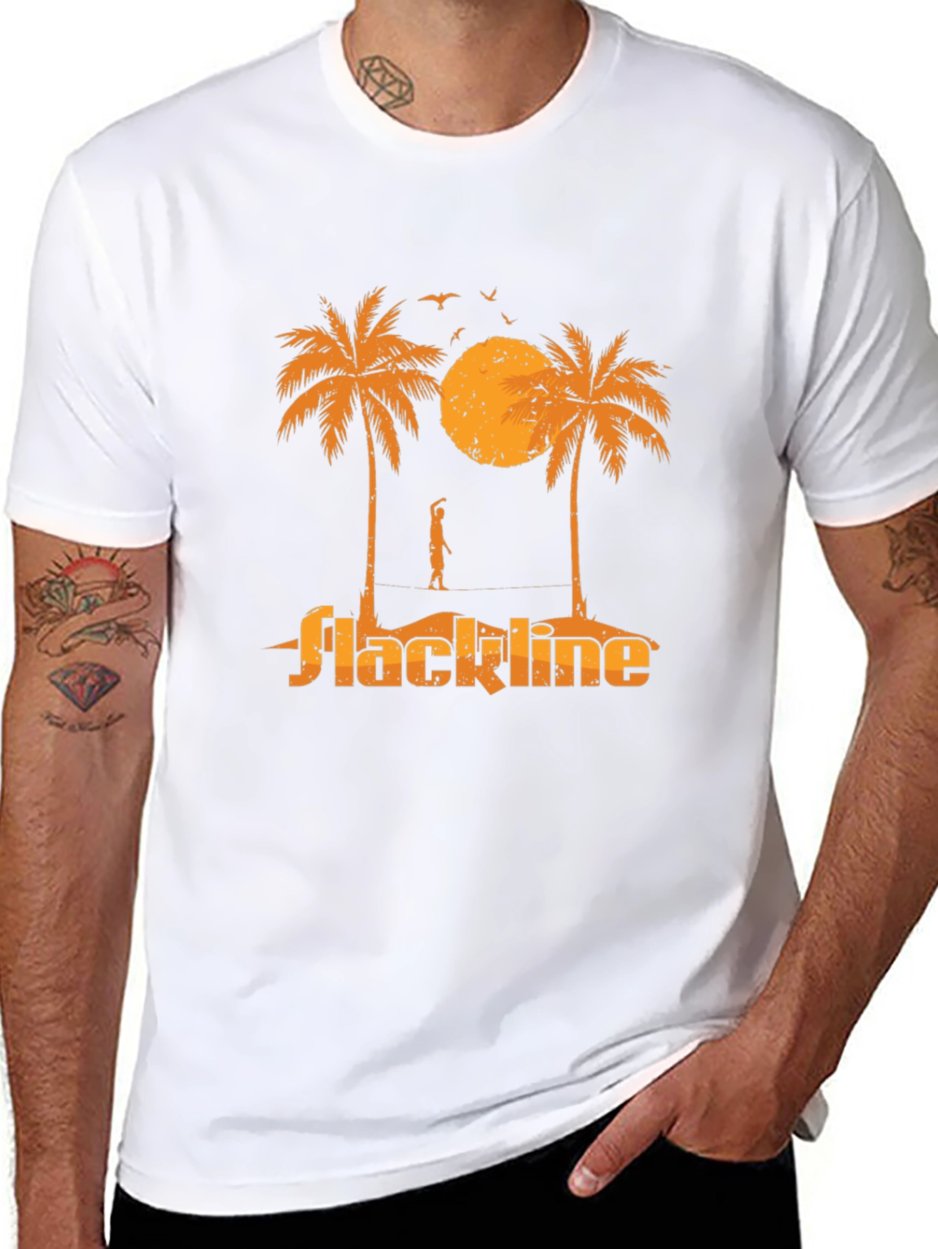 Slackline Palm Tree Graphic Tee - Black