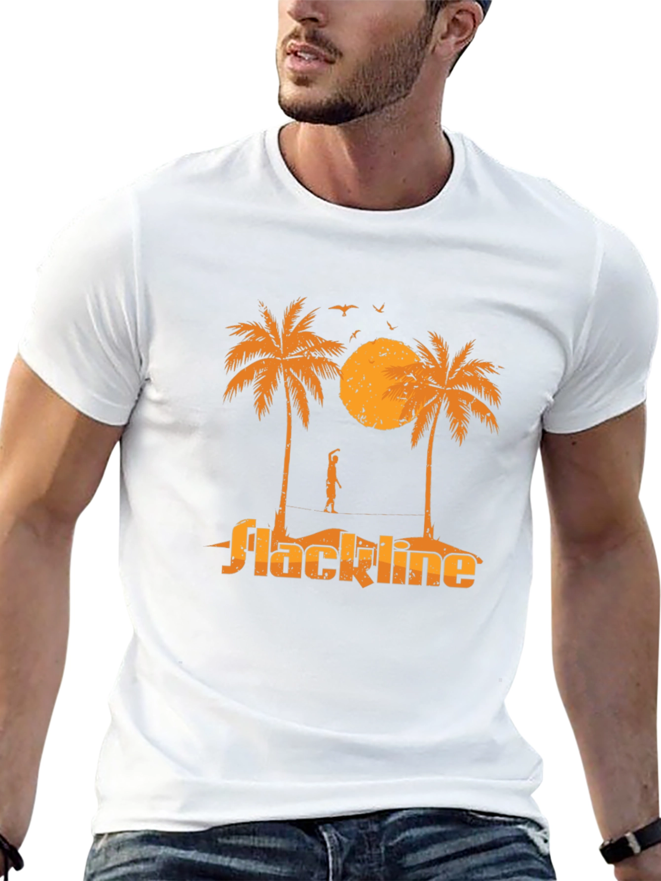 Slackline Palm Tree Graphic Tee - Black