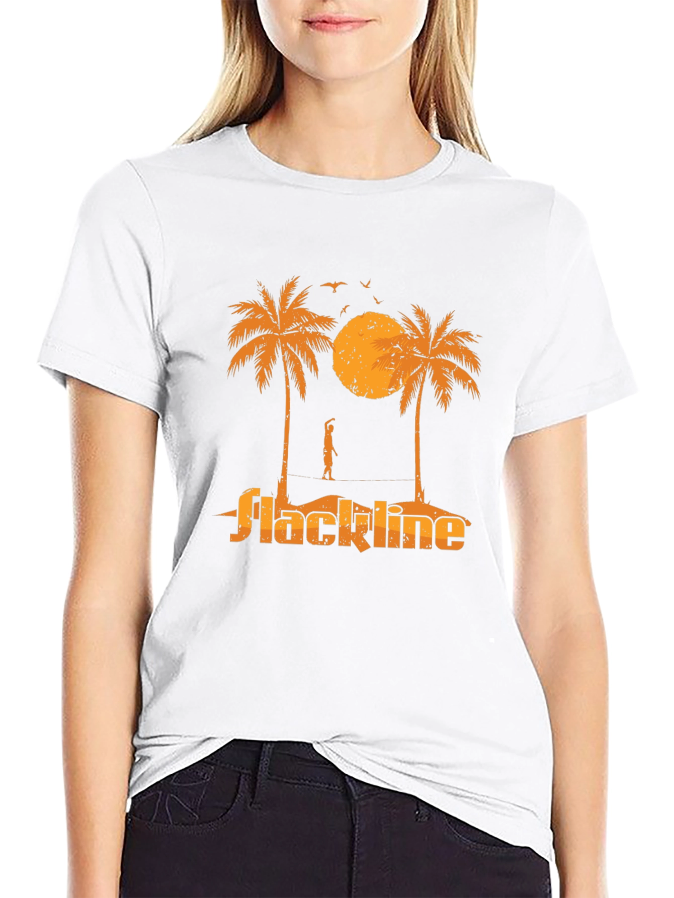 Slackline Palm Tree Graphic Tee - Black
